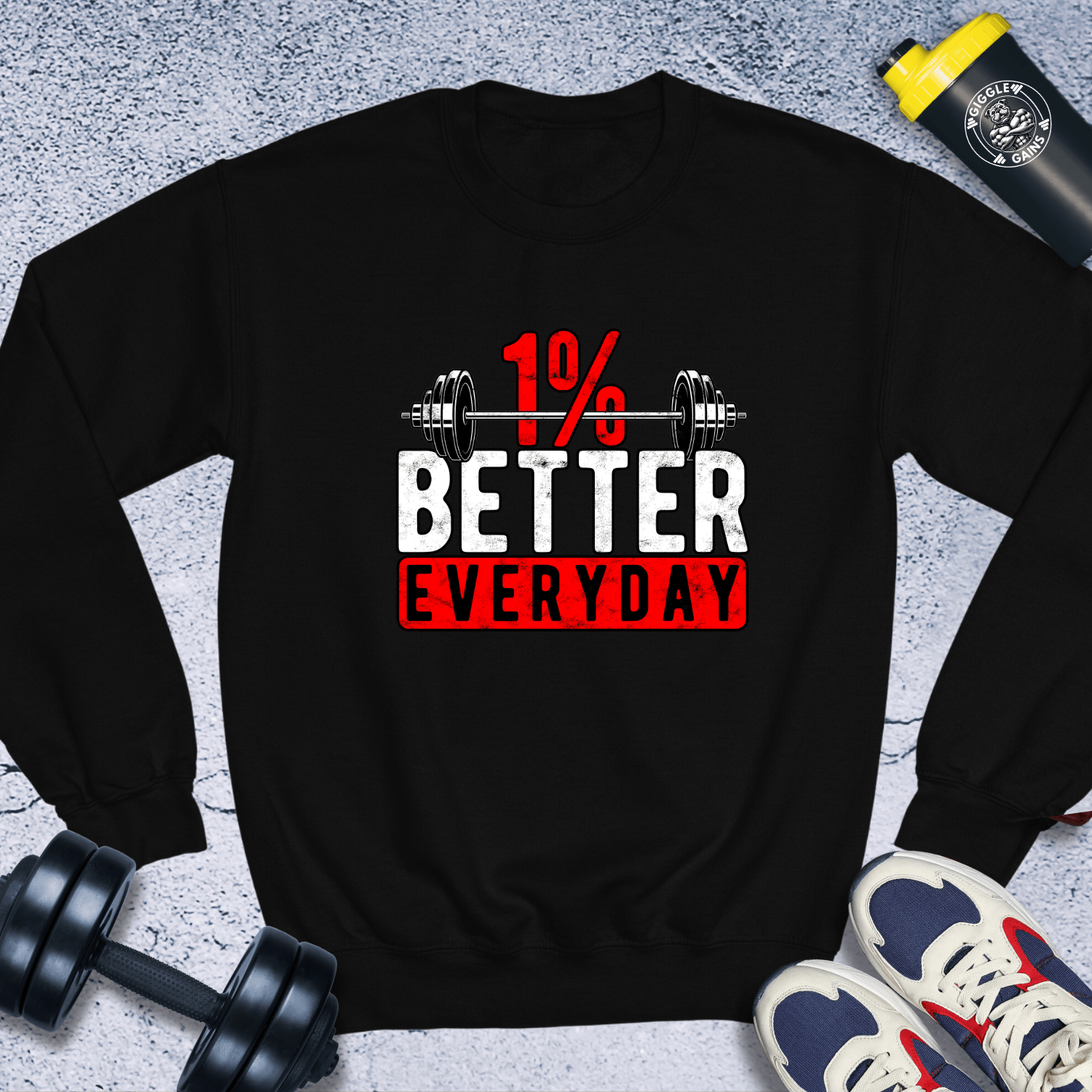 Sweatshirt Black / S 1% Better Everyday Crewneck