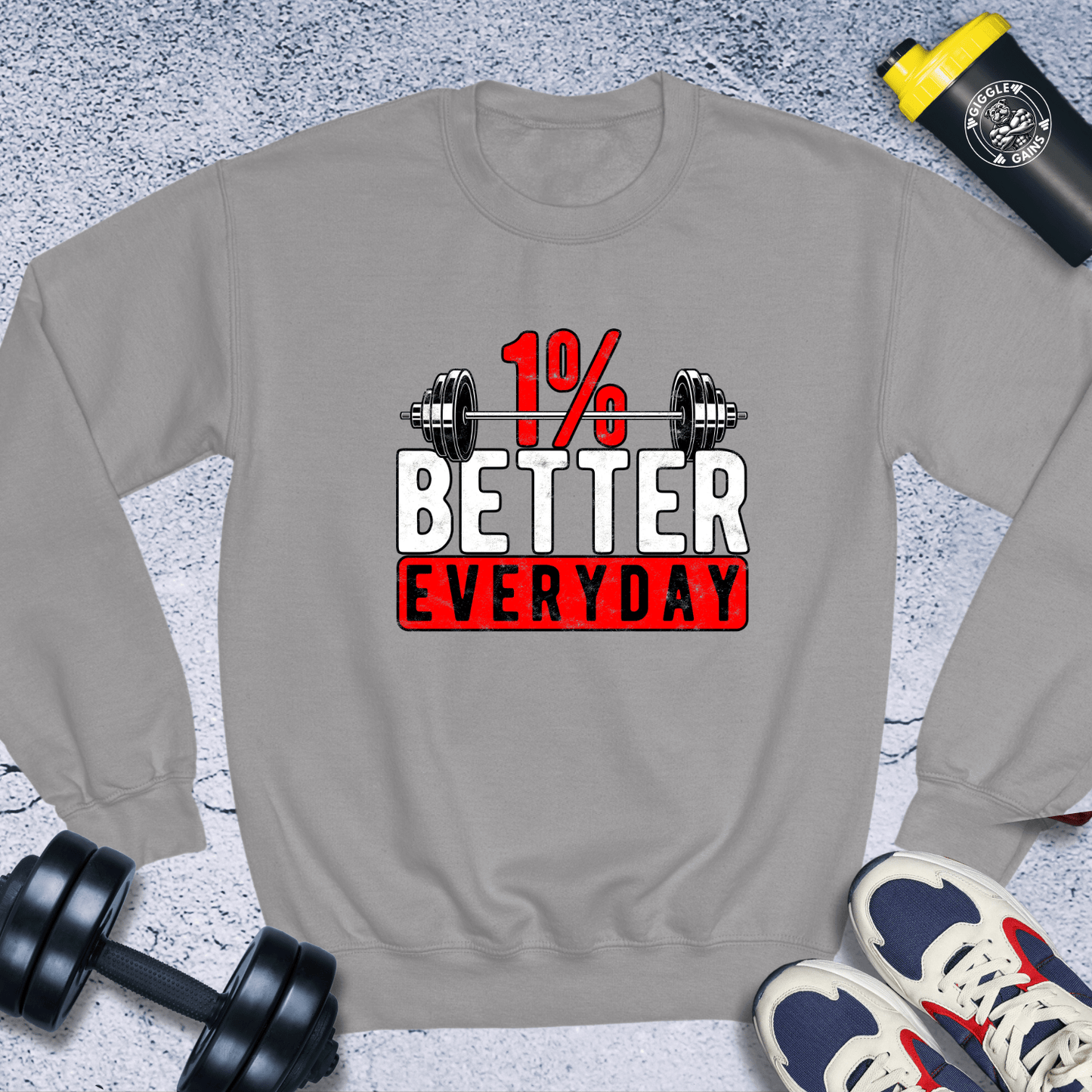 Sweatshirt Sport Grey / S 1% Better Everyday Crewneck