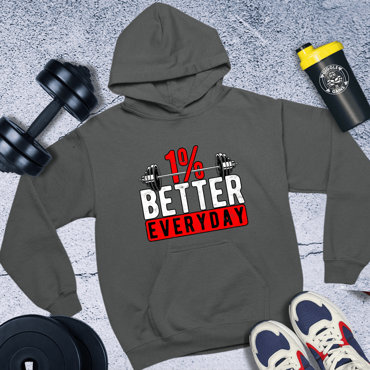 Hoodie Dark Heather / S 1% Better Everyday Hoodie