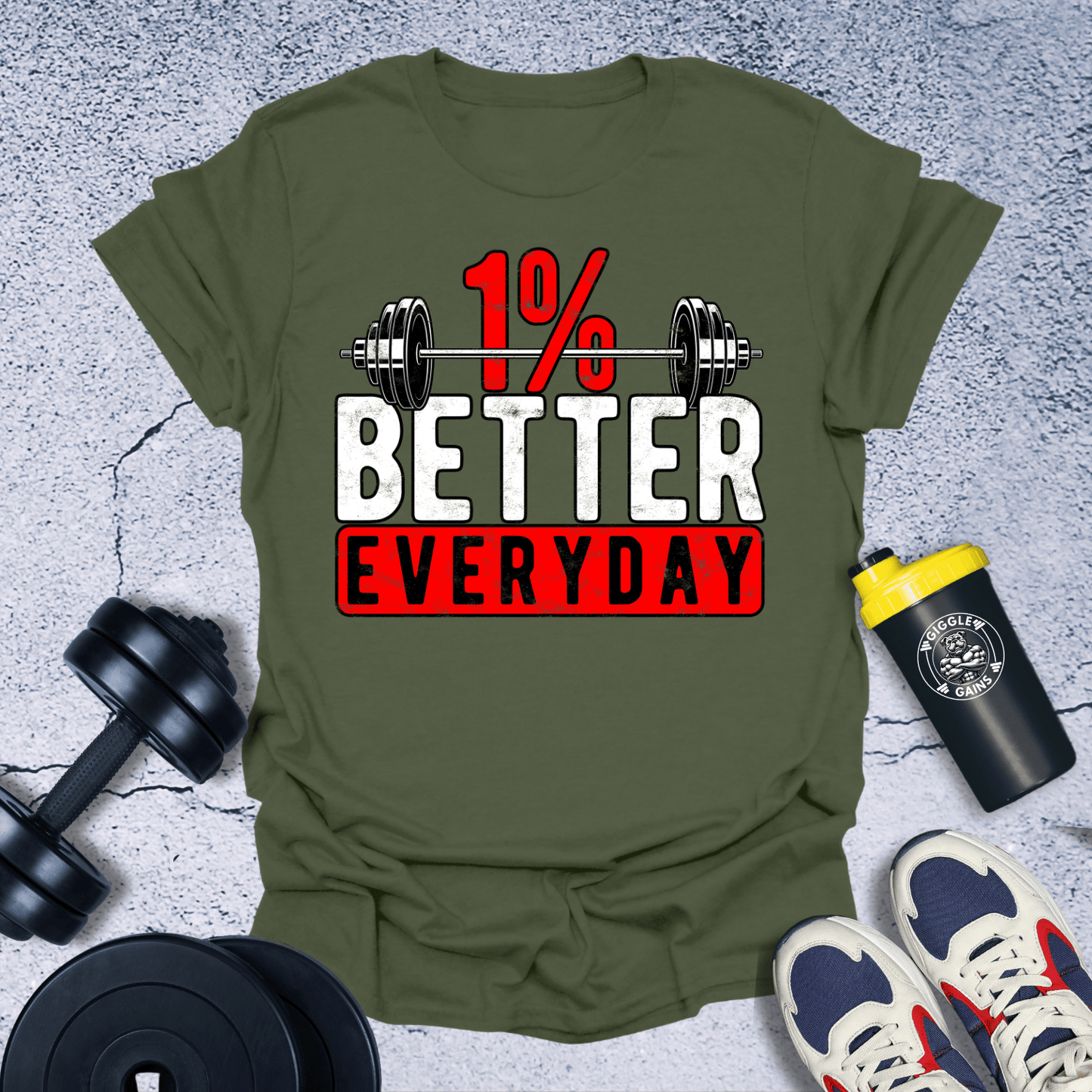 T-Shirt Military Green / S 1% Better Everyday T-Shirt