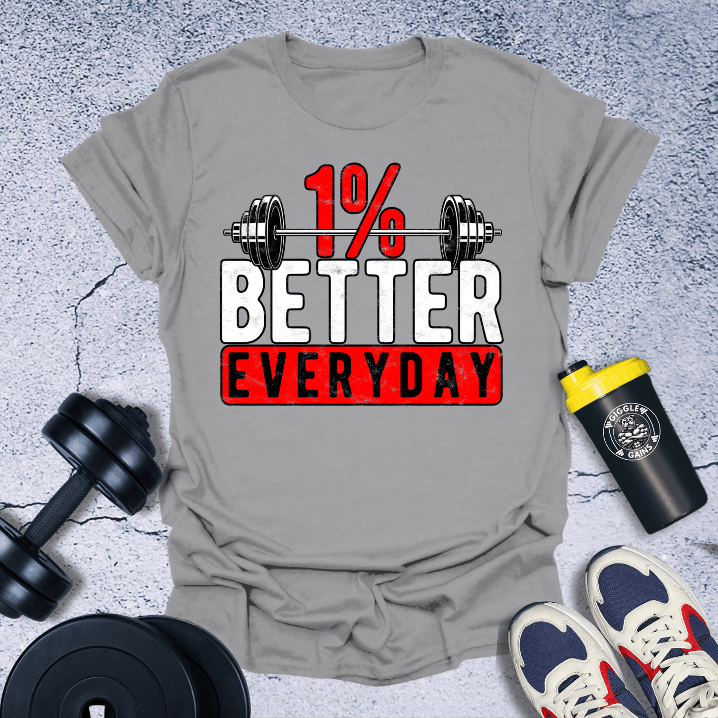 T-Shirt Sport Grey / S 1% Better Everyday T-Shirt