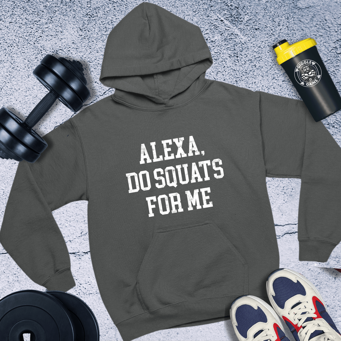 Hoodie Dark Heather / S Alexa Do Squats For Me Hoodie