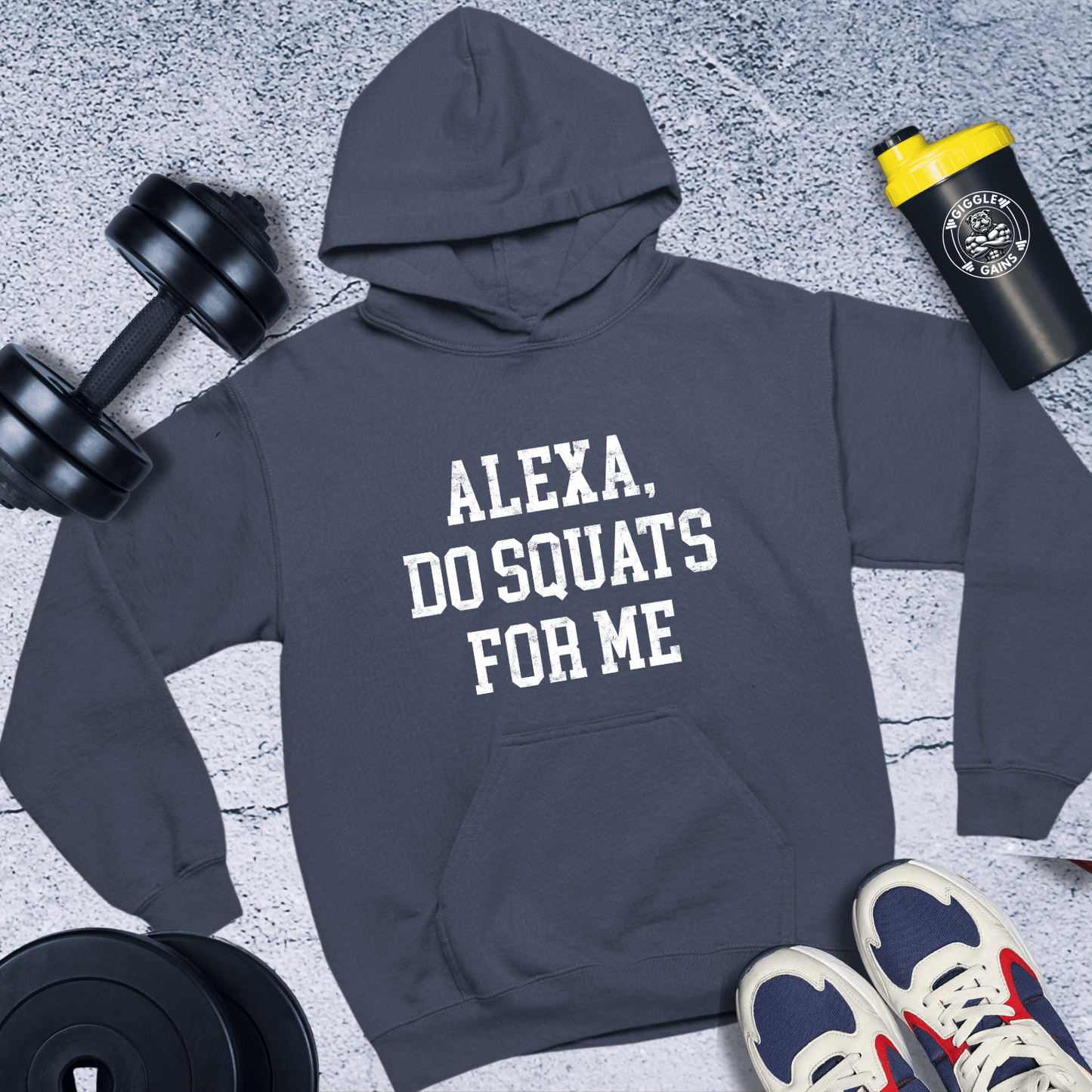 Hoodie Navy / S Alexa Do Squats For Me Hoodie