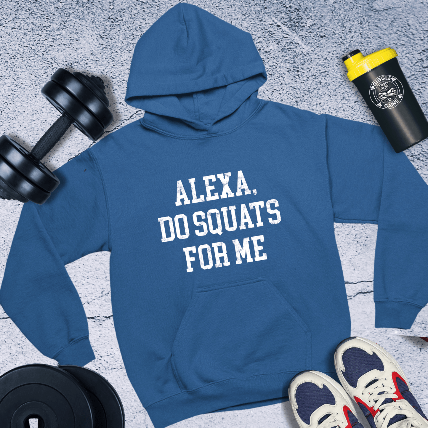 Hoodie Royal / S Alexa Do Squats For Me Hoodie