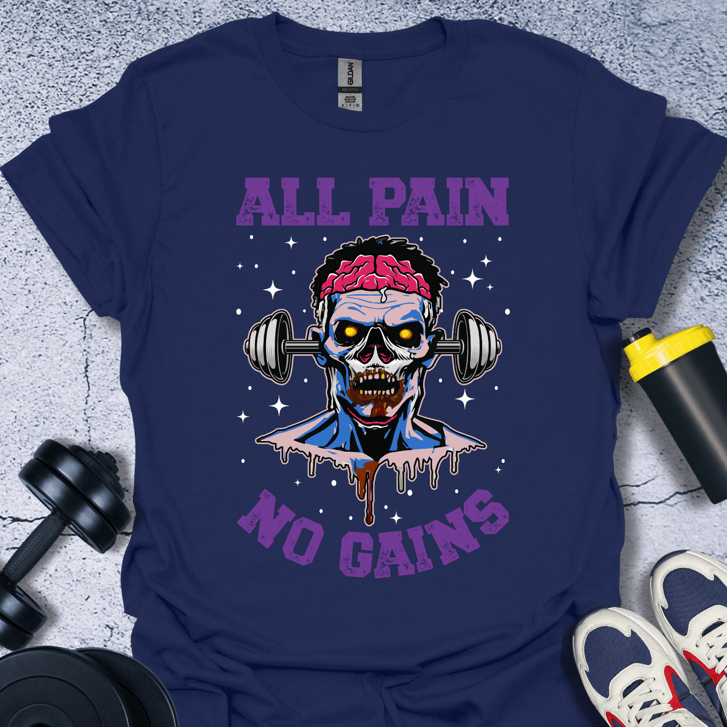 T-Shirt Navy / S All Pain No Gains T-Shirt