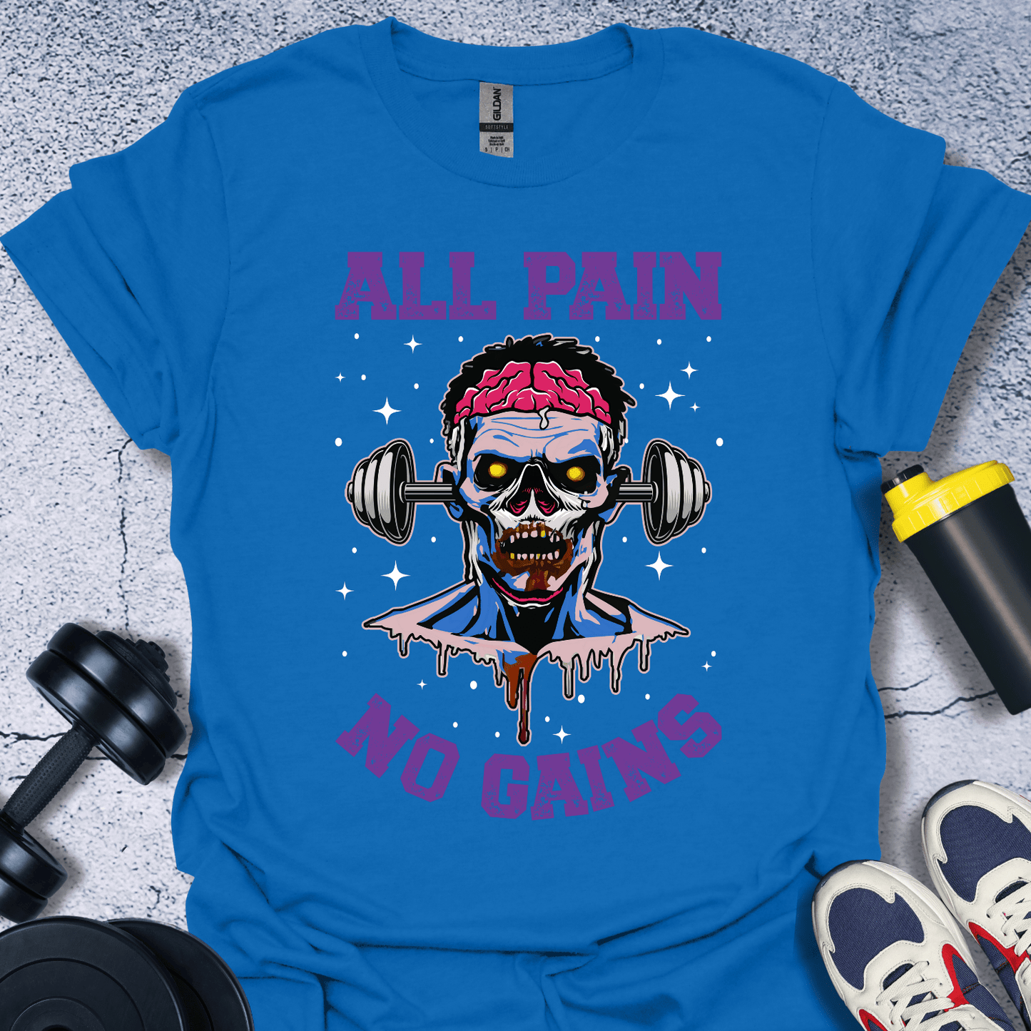 T-Shirt Royal / S All Pain No Gains T-Shirt