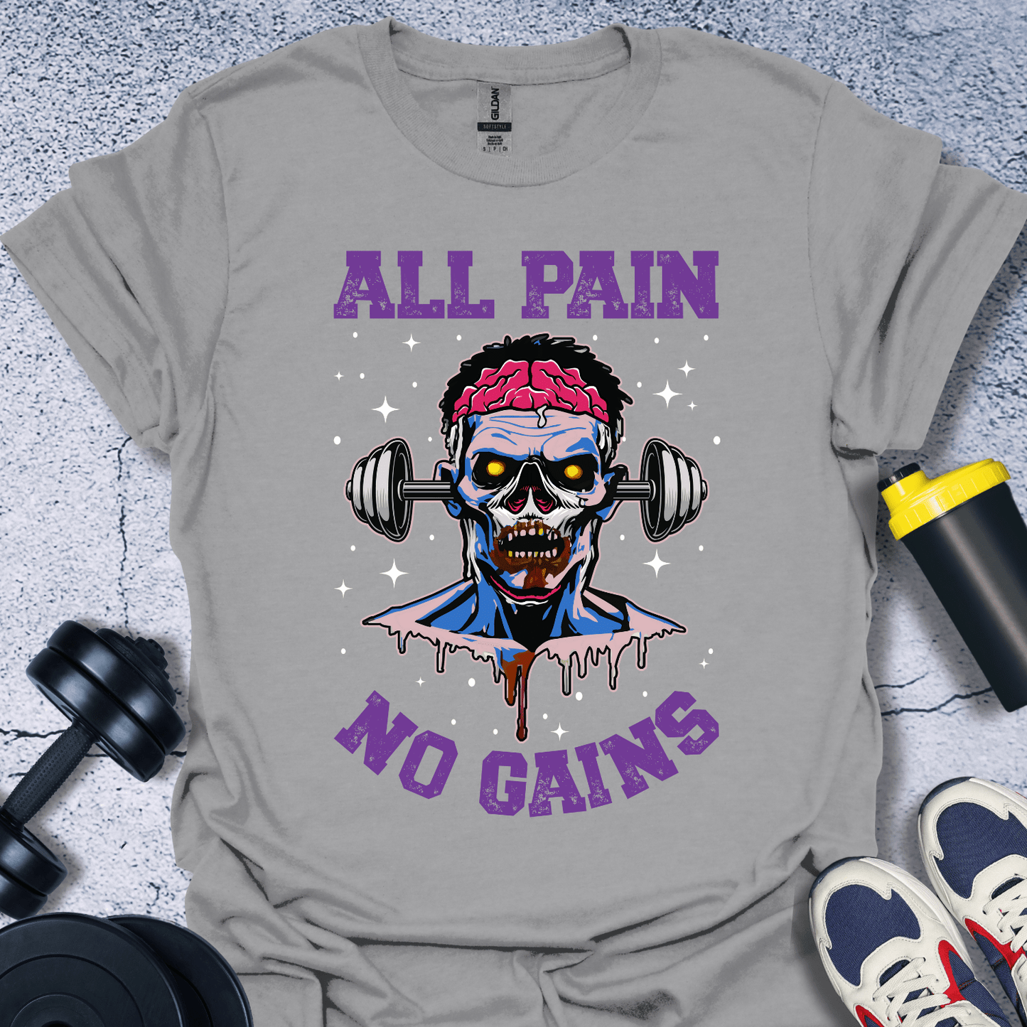 T-Shirt Sport Grey / S All Pain No Gains T-Shirt