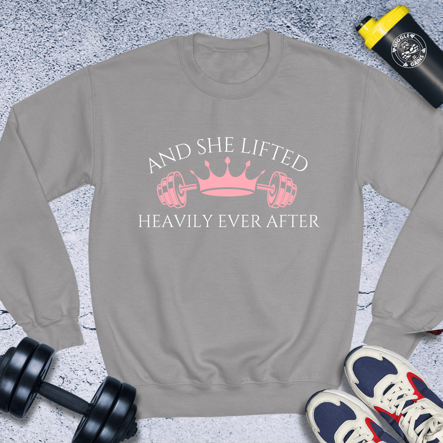 Sweatshirt Sport Grey / S And She Lifted Heavily Ever After Crewneck