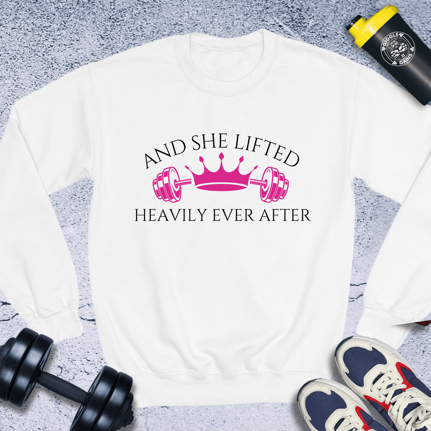 Sweatshirt White / S And She Lifted Heavily Ever After Crewneck