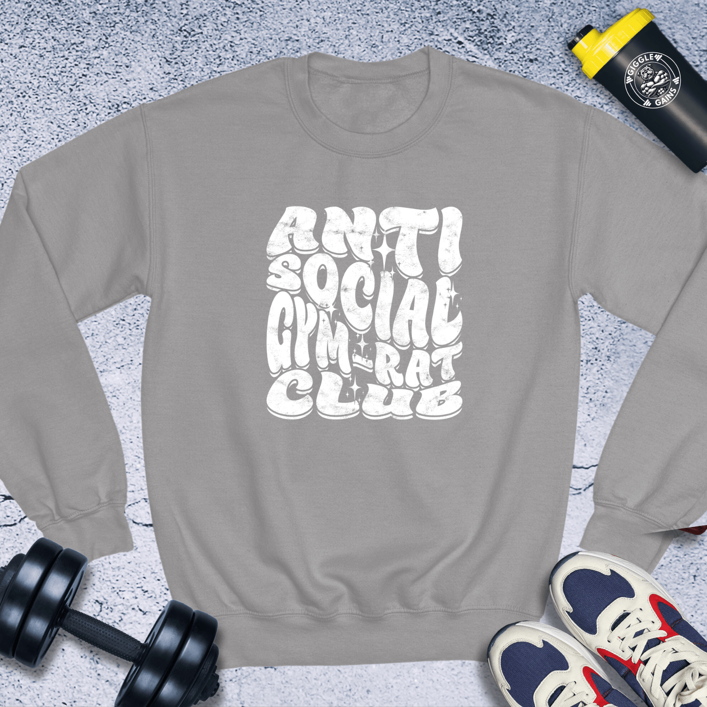 Sweatshirt Sport Grey / S Anti Social Gym Rat Club Crewneck