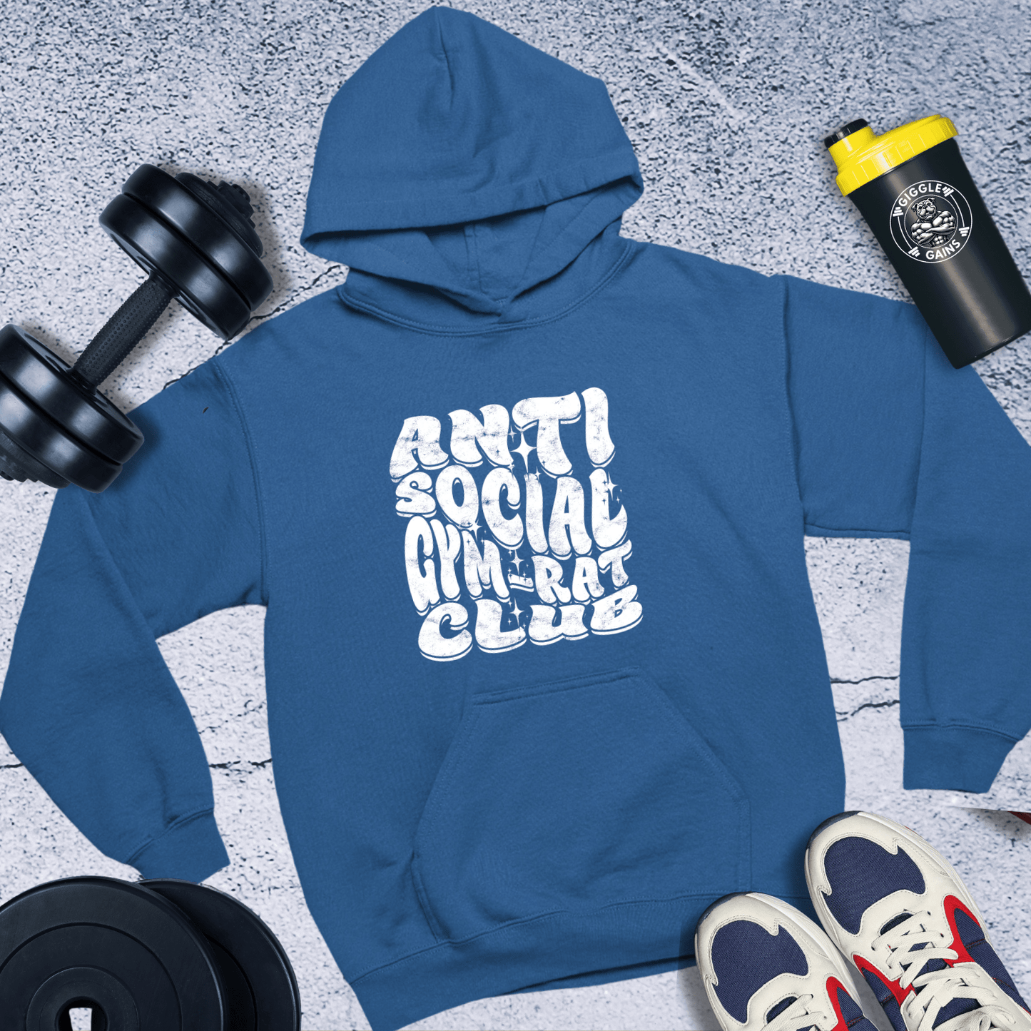 Hoodie Royal / S Anti Social Gym Rat Club Hoodie