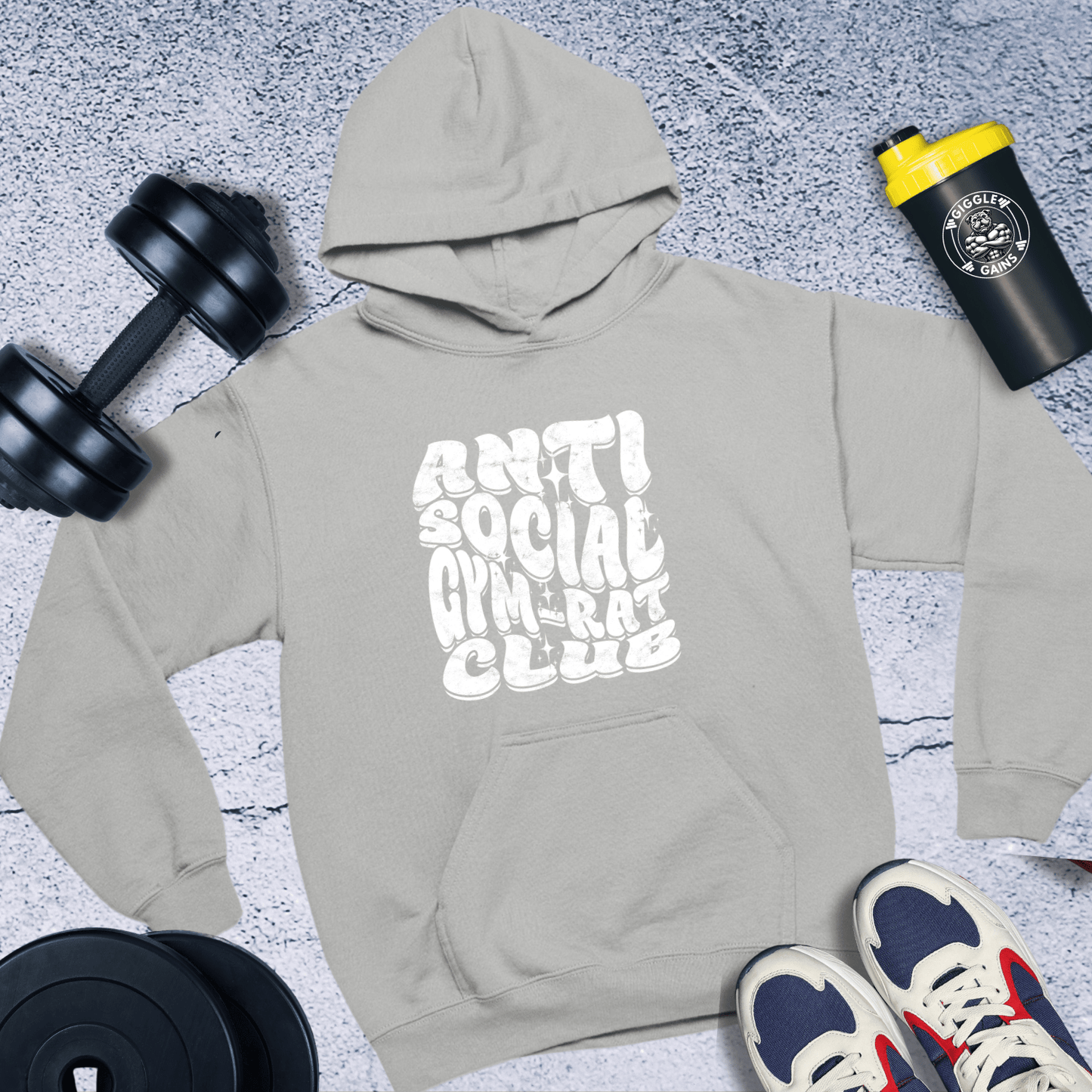 Hoodie Sport Grey / S Anti Social Gym Rat Club Hoodie