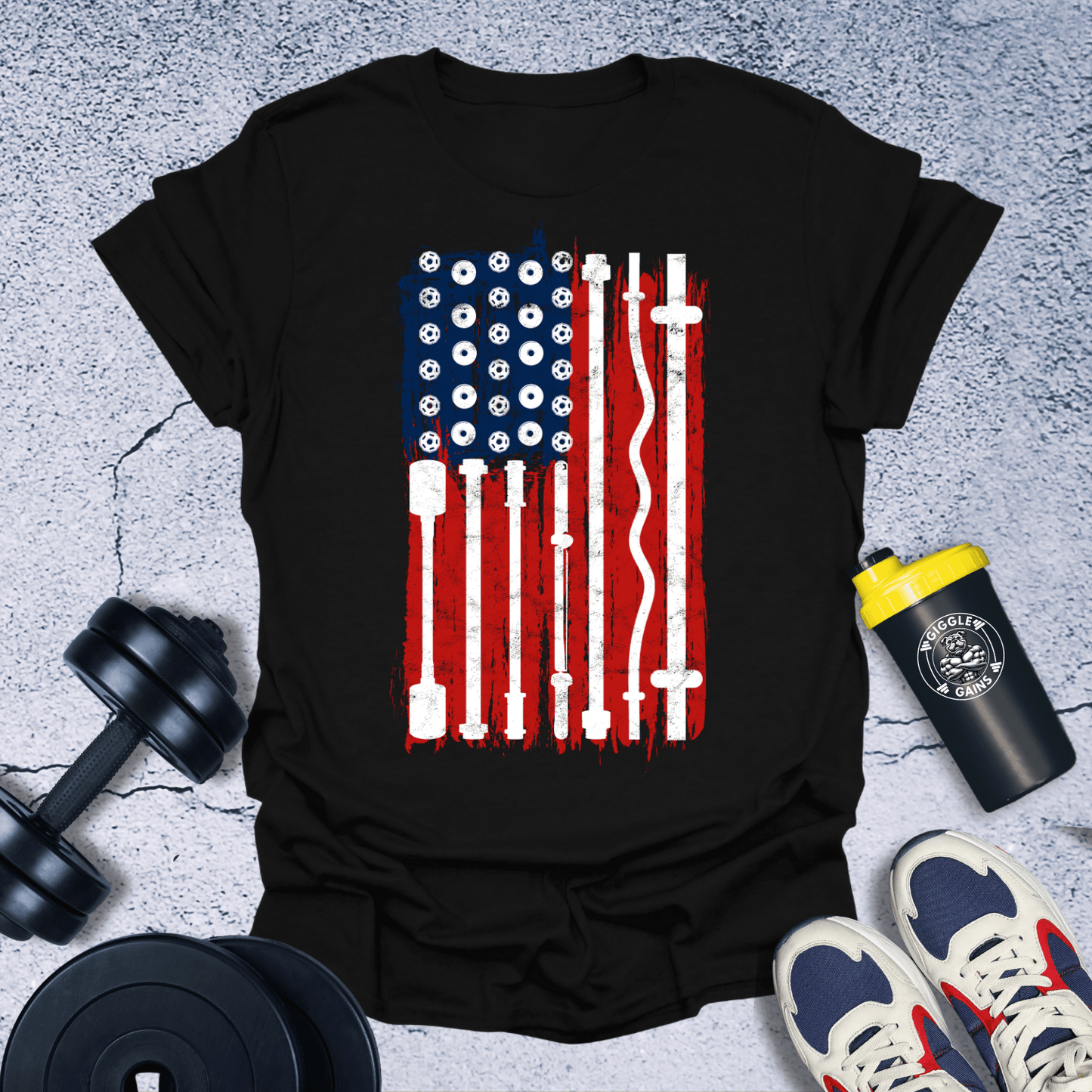 T-Shirt Black / S Barbell Patriot T-Shirt