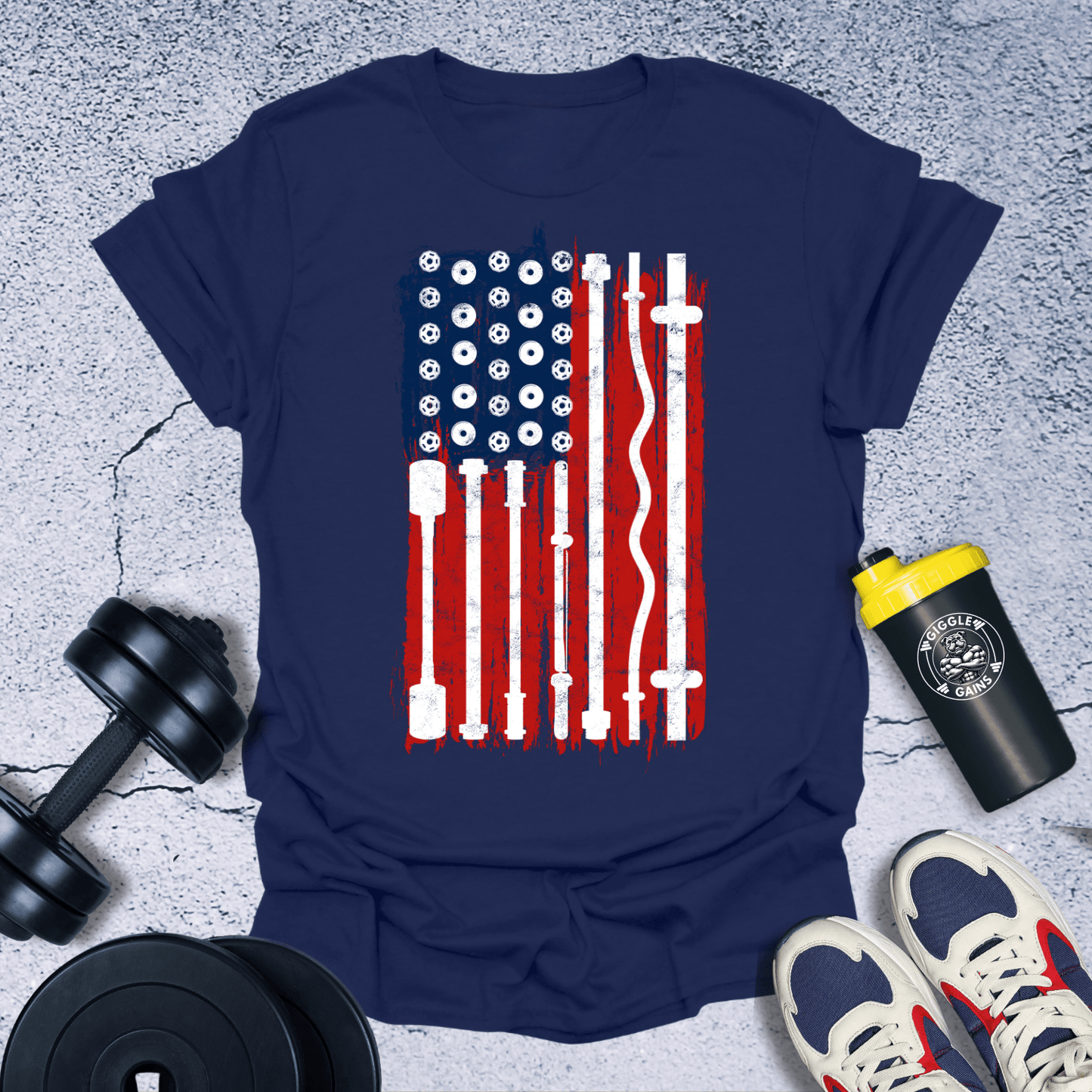 T-Shirt Navy / S Barbell Patriot T-Shirt