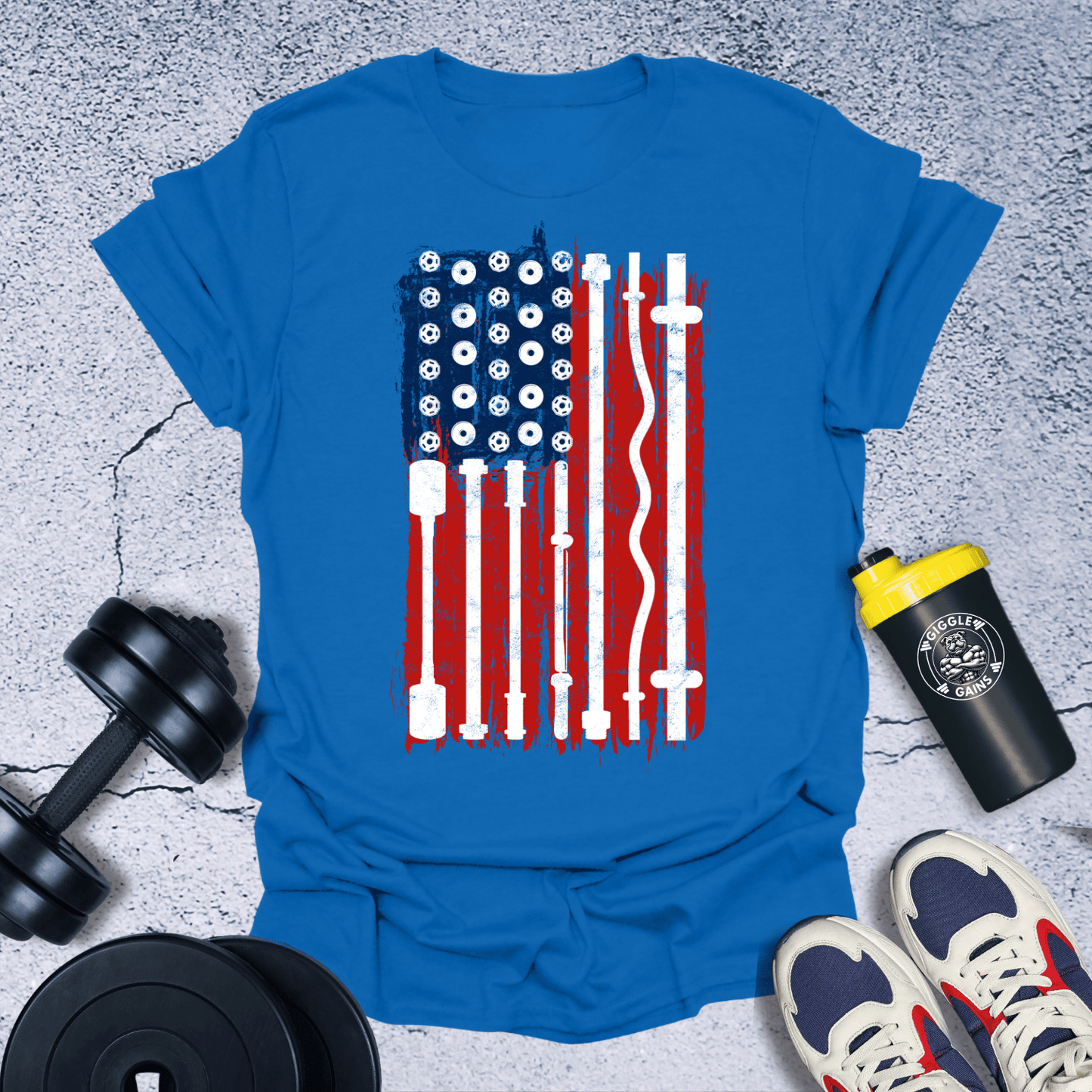 T-Shirt Royal / S Barbell Patriot T-Shirt