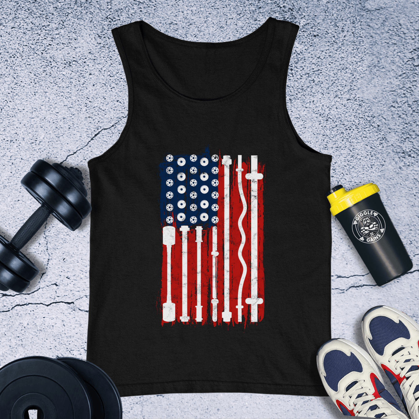 Tank Top Black / XS Barbell Patriot Tank Top