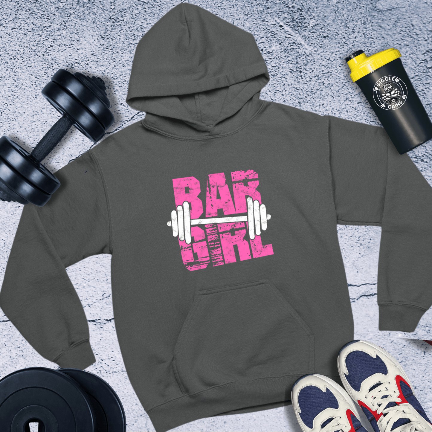 Hoodie Dark Heather / S BARGIRL Hoodie