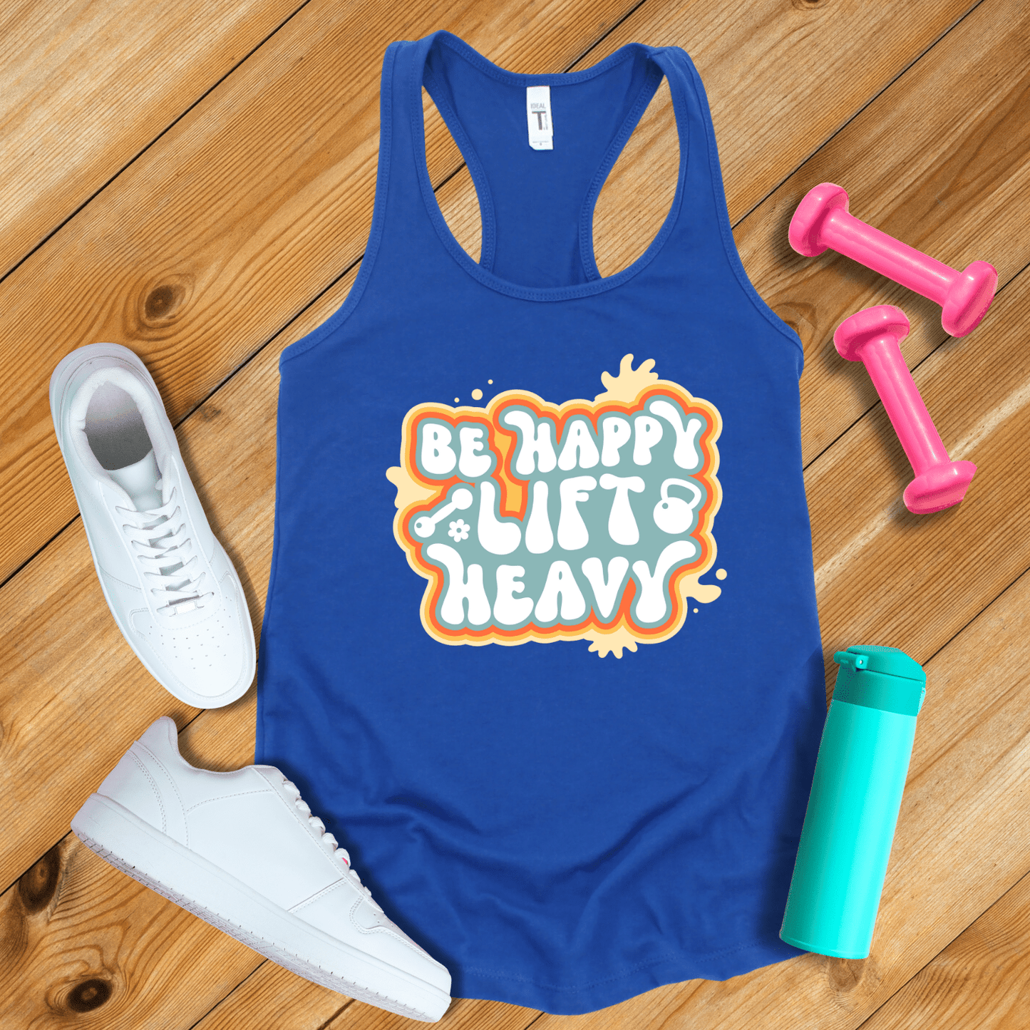 Tank Top Solid Royal / S Be Happy Lift Heavy Tank Top