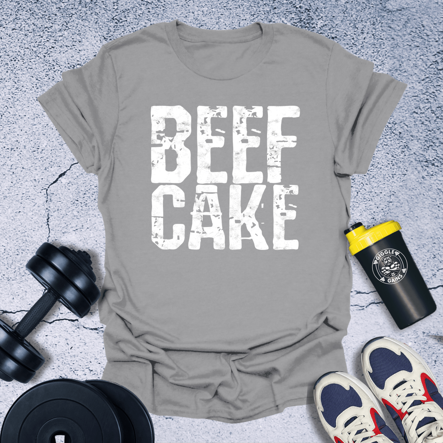 T-Shirt Sport Grey / S Beef Cake T-Shirt