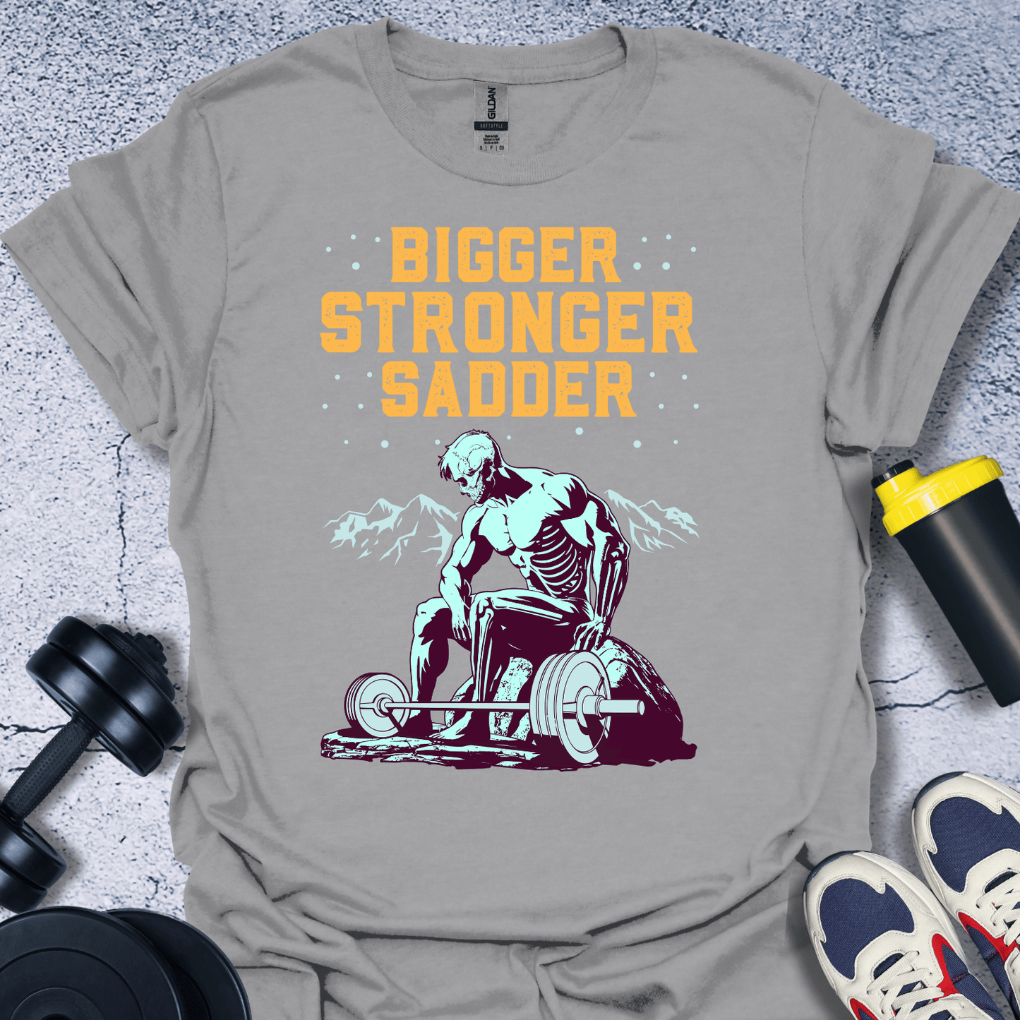 T-Shirt Sport Grey / S Bigger Stronger Sadder T-Shirt