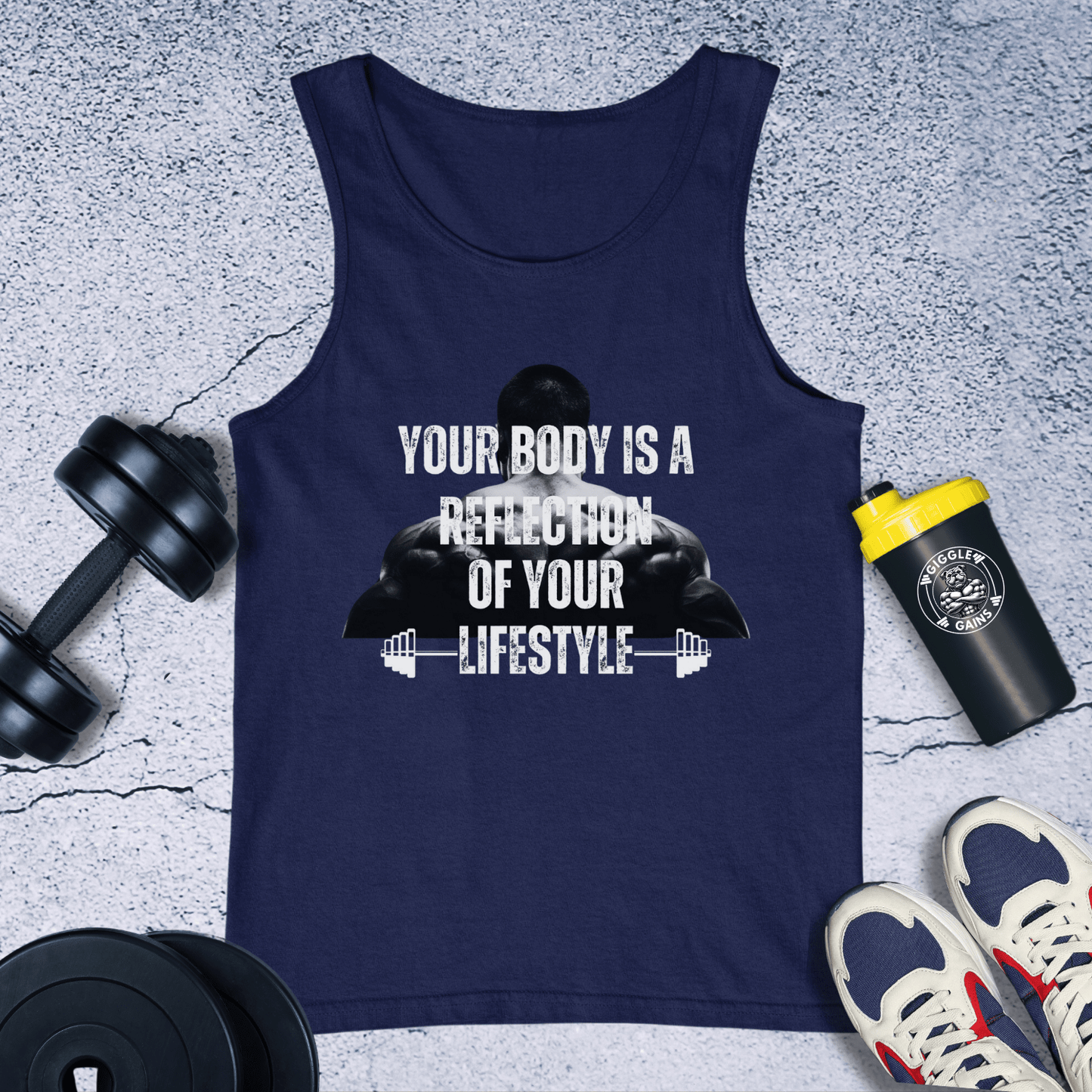 Tank Top Navy / XS Body Is A Reflection Of Your Lifestyle Tank Top