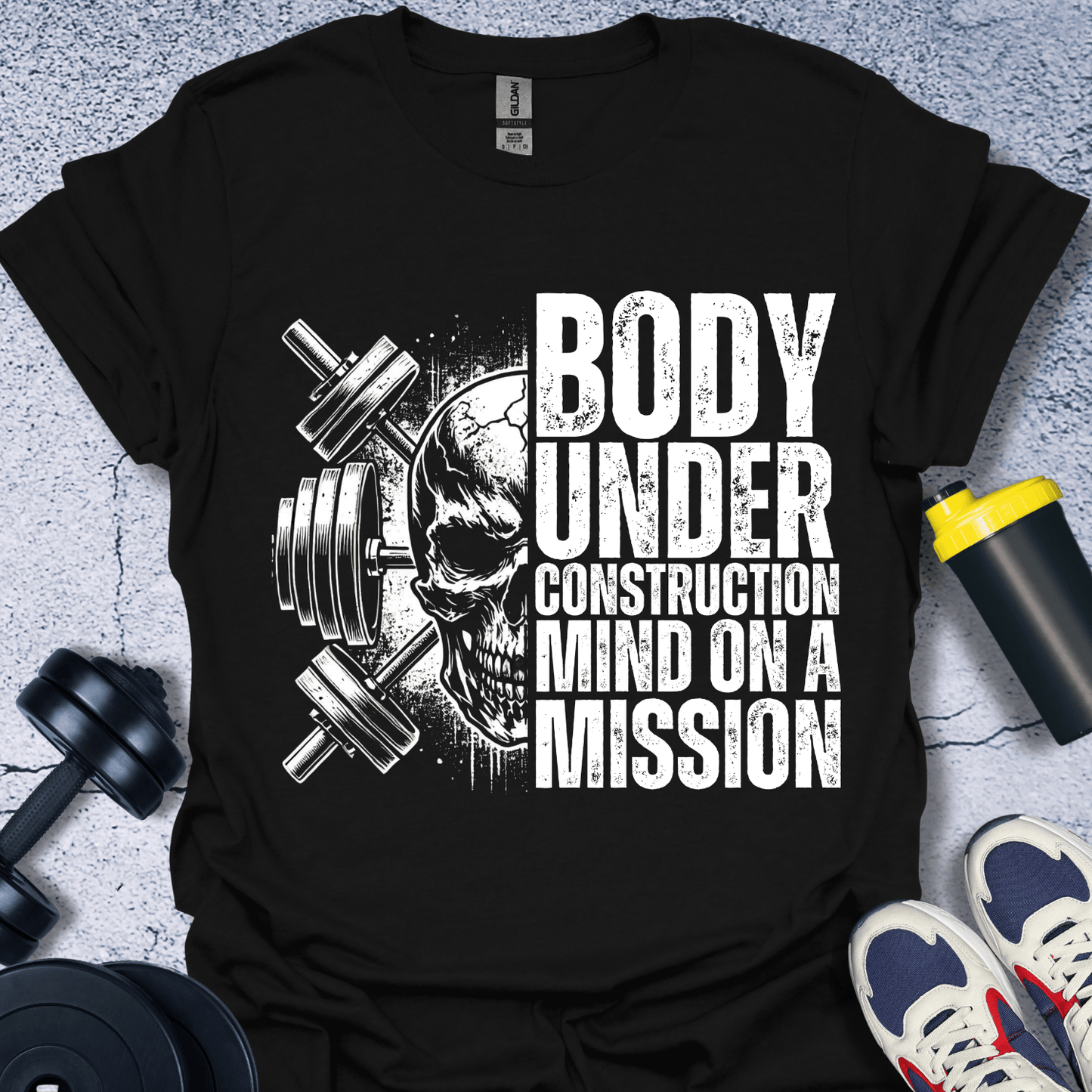 T-Shirt Black / S Body Under Construction Mind On A Mission T-Shirt