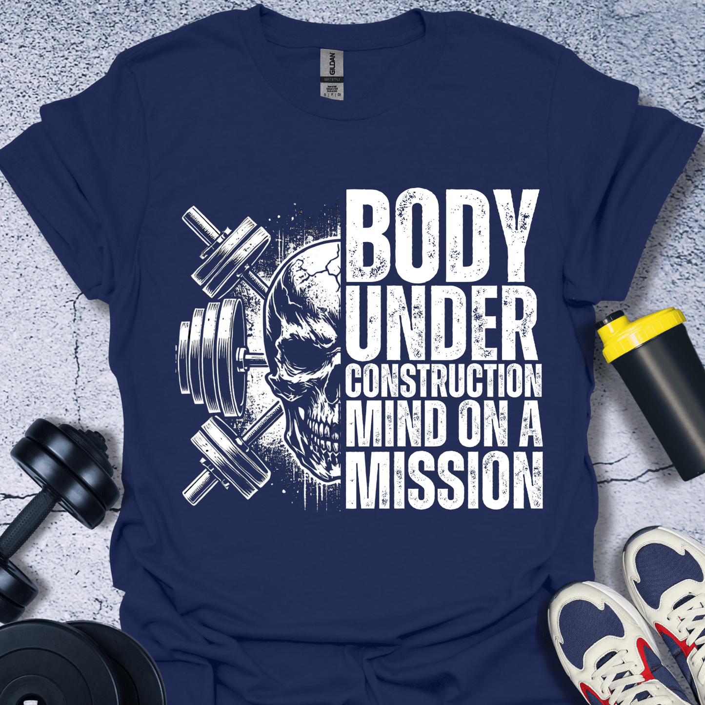 T-Shirt Navy / S Body Under Construction Mind On A Mission T-Shirt