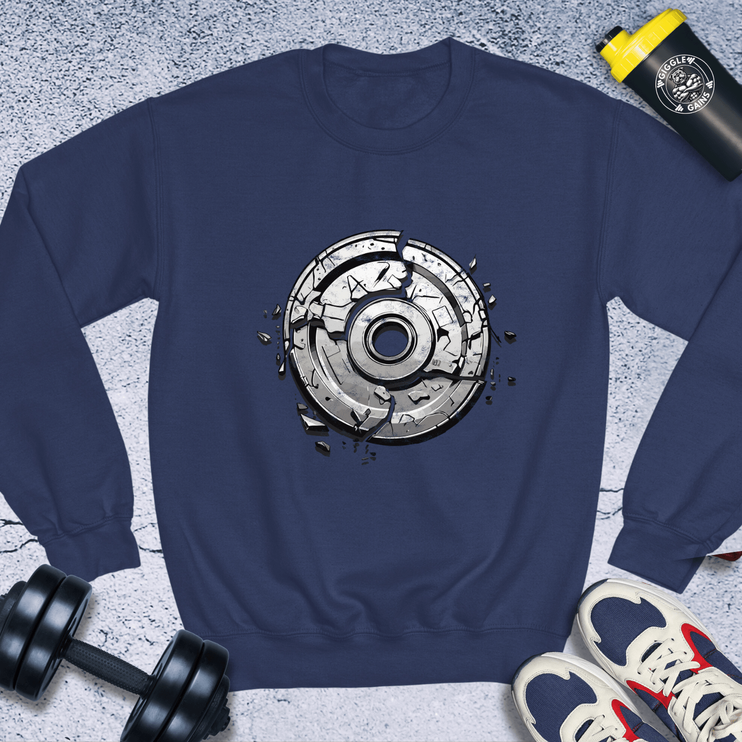 Sweatshirt Navy / S Breaking Bumper Plate Crewneck