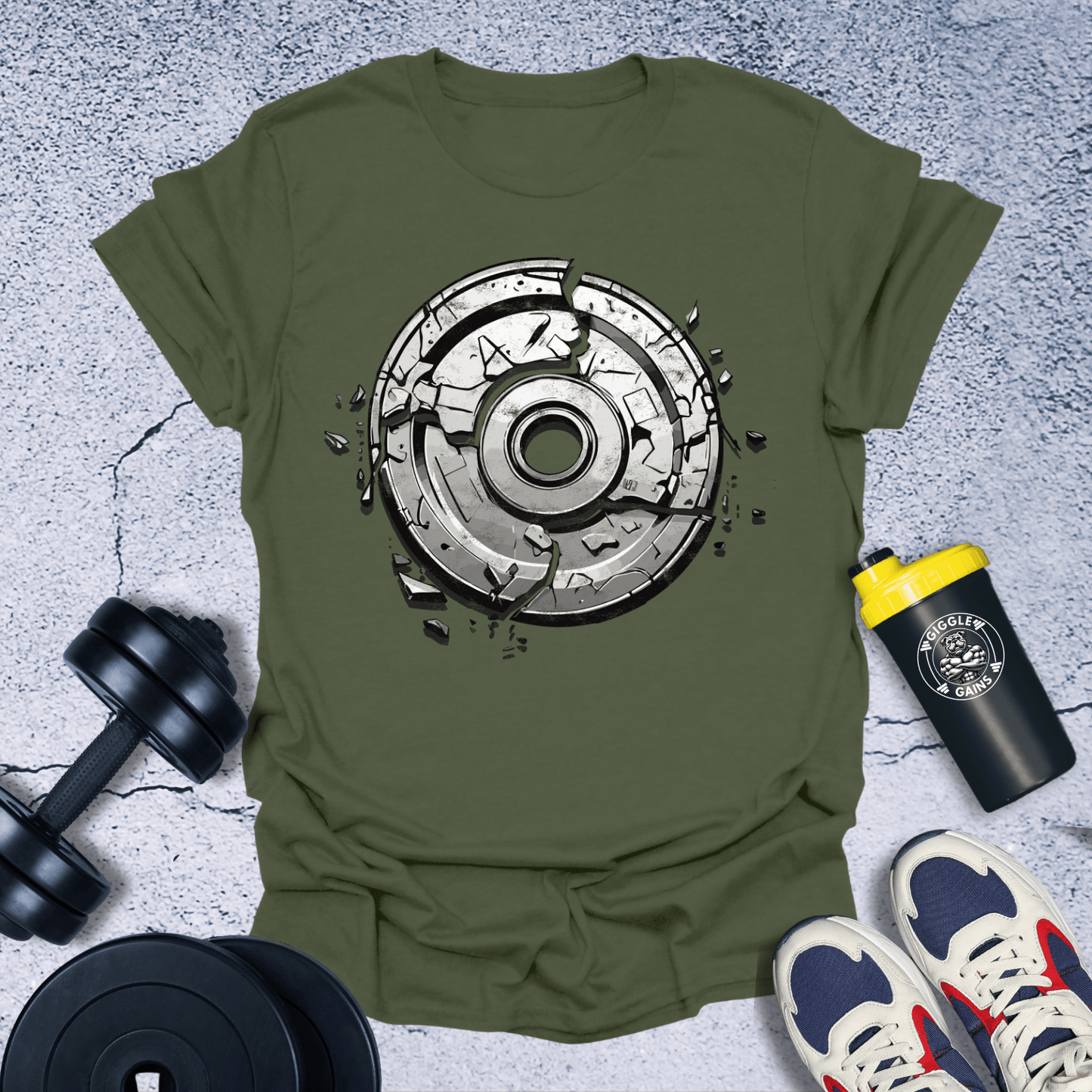 T-Shirt Military Green / S Breaking Bumper Plate T-Shirt