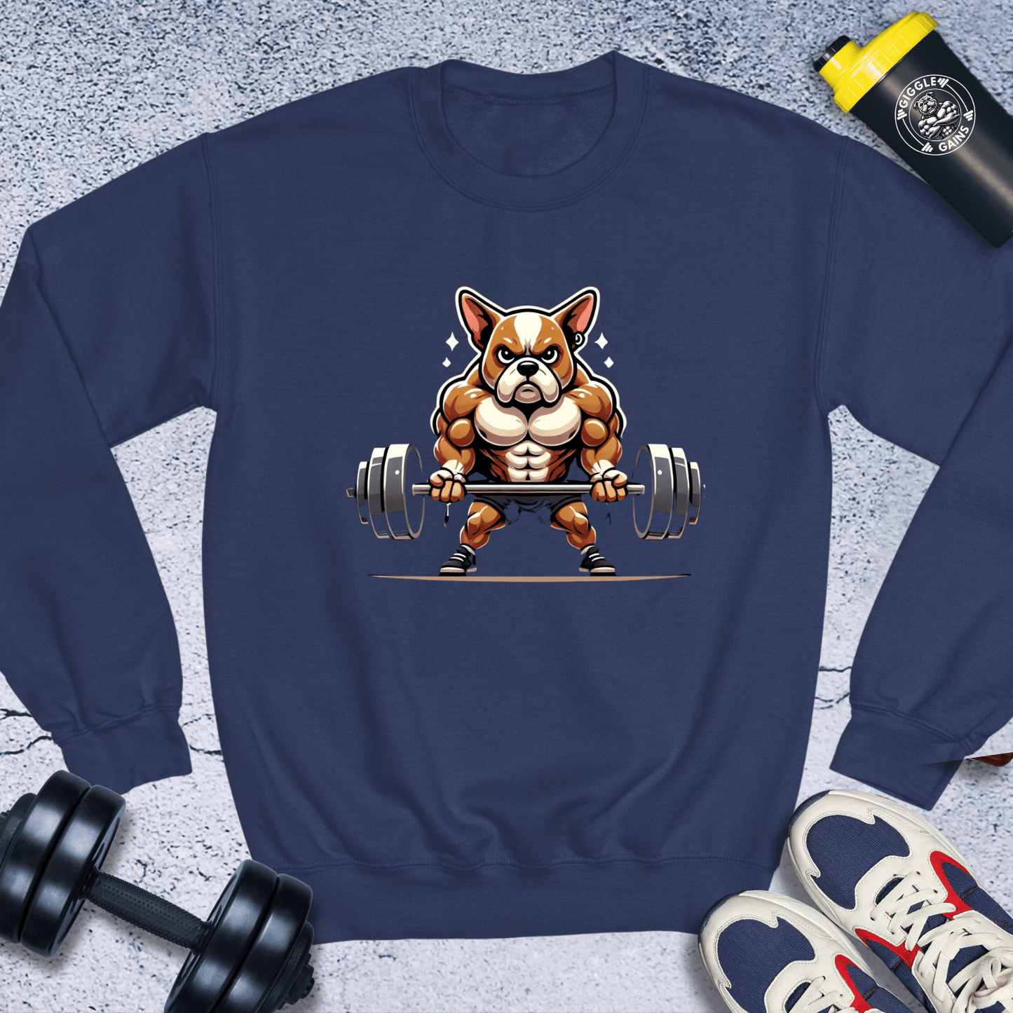 Sweatshirt Navy / S Bulldog Lifting Crewneck