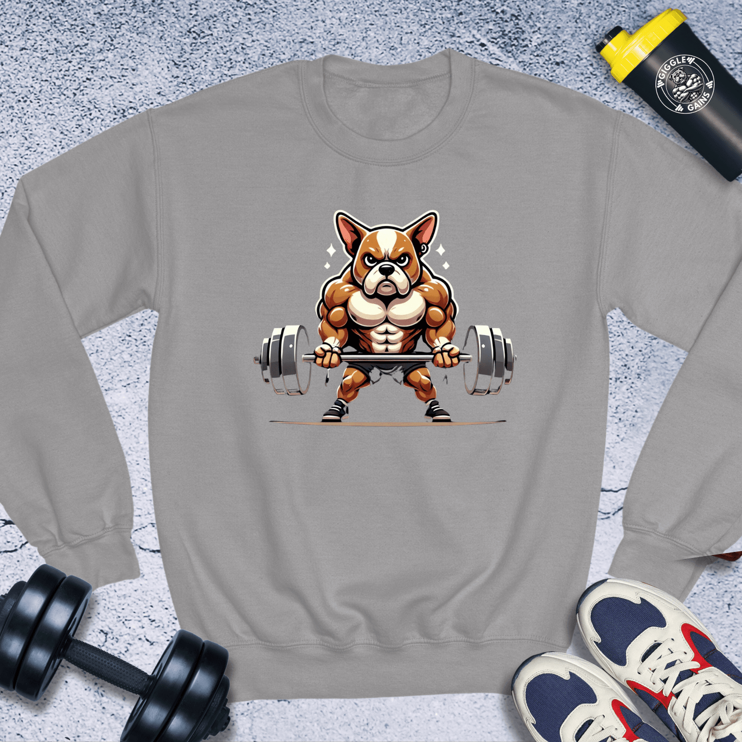 Sweatshirt Sport Grey / S Bulldog Lifting Crewneck