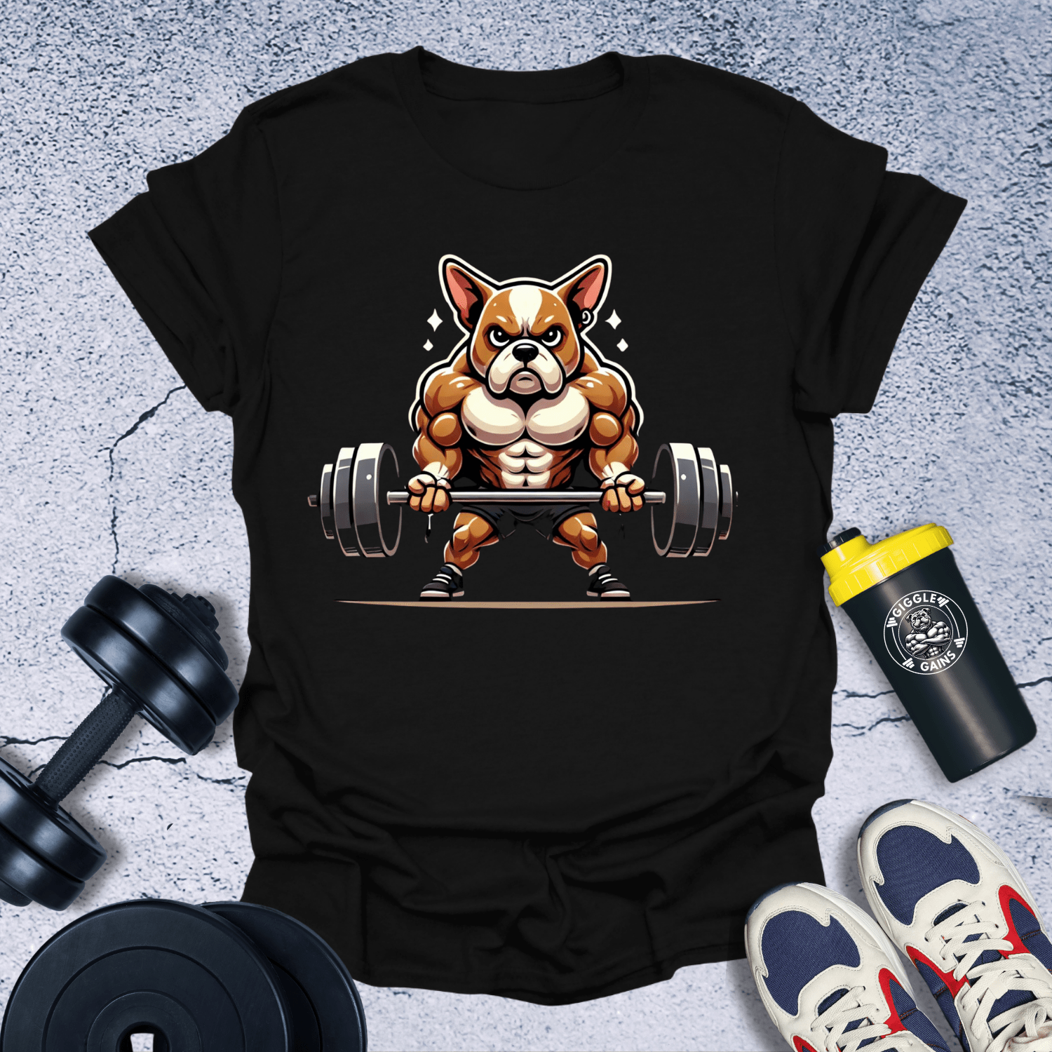 T-Shirt Black / S Bulldog Lifting T-Shirt