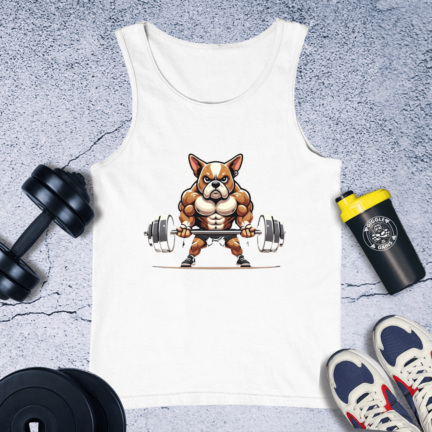 Tank Top White / XS Bulldog Lifting Tank Top