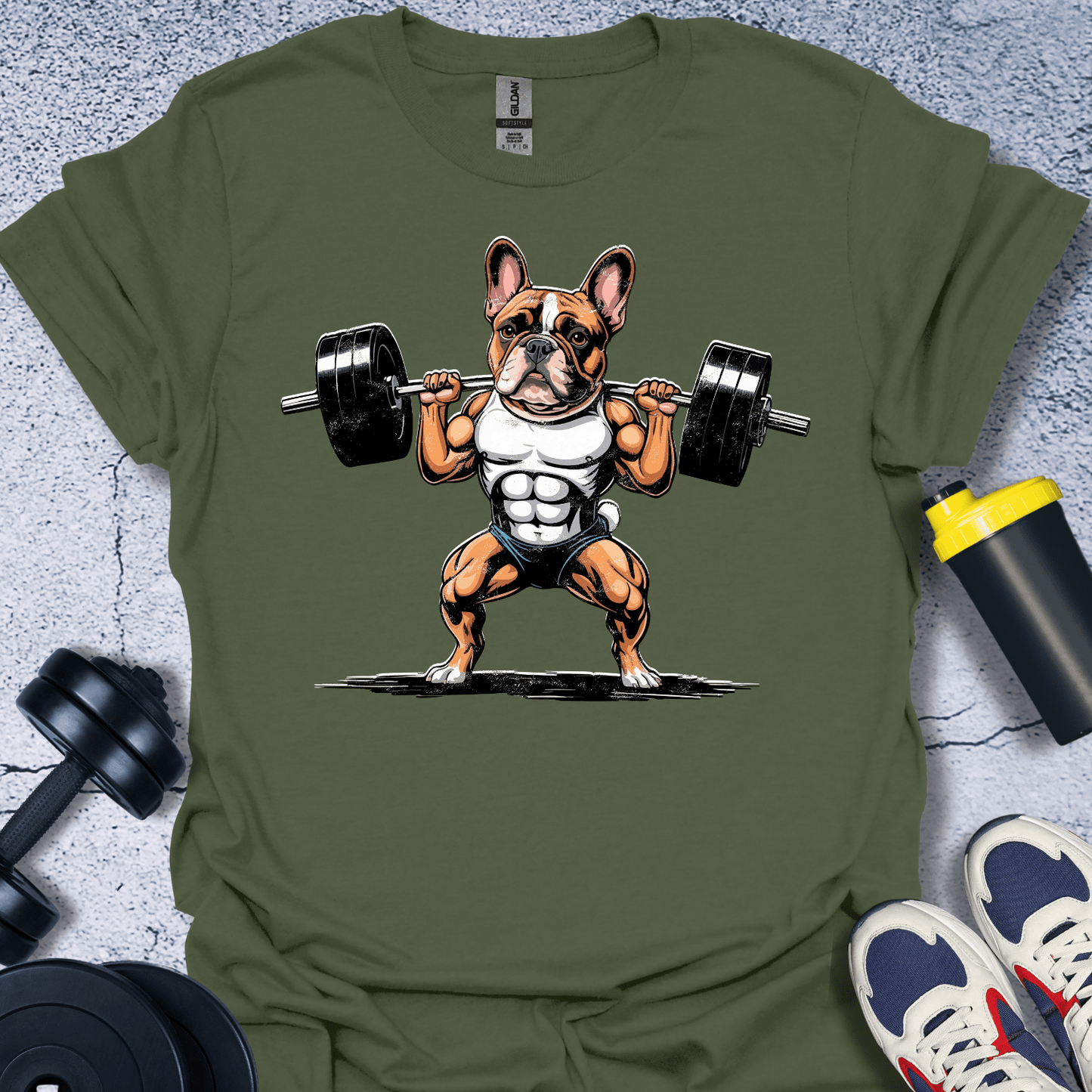 T-Shirt Military Green / S Bulldog Power T-Shirt