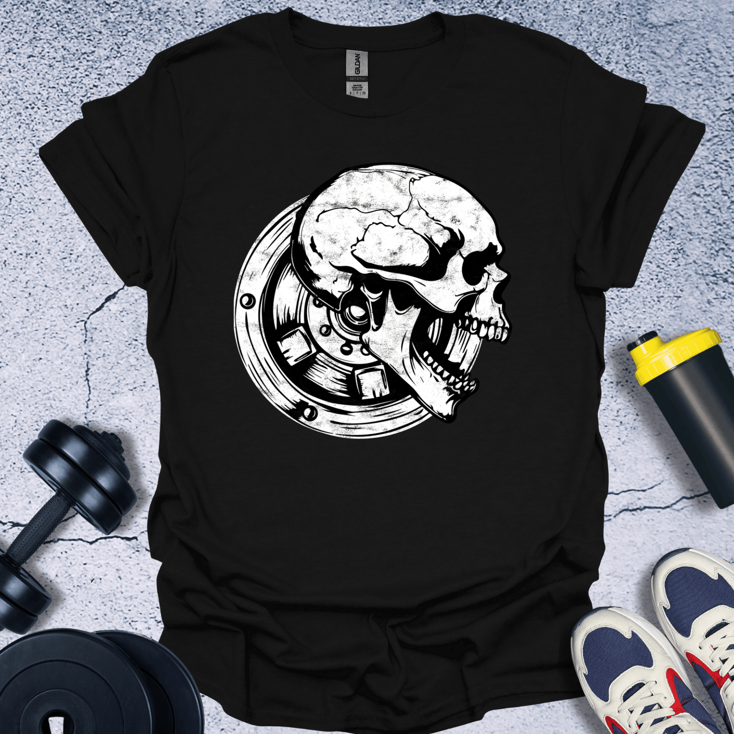 T-Shirt Black / S Bumper Plates In Skull T-Shirt