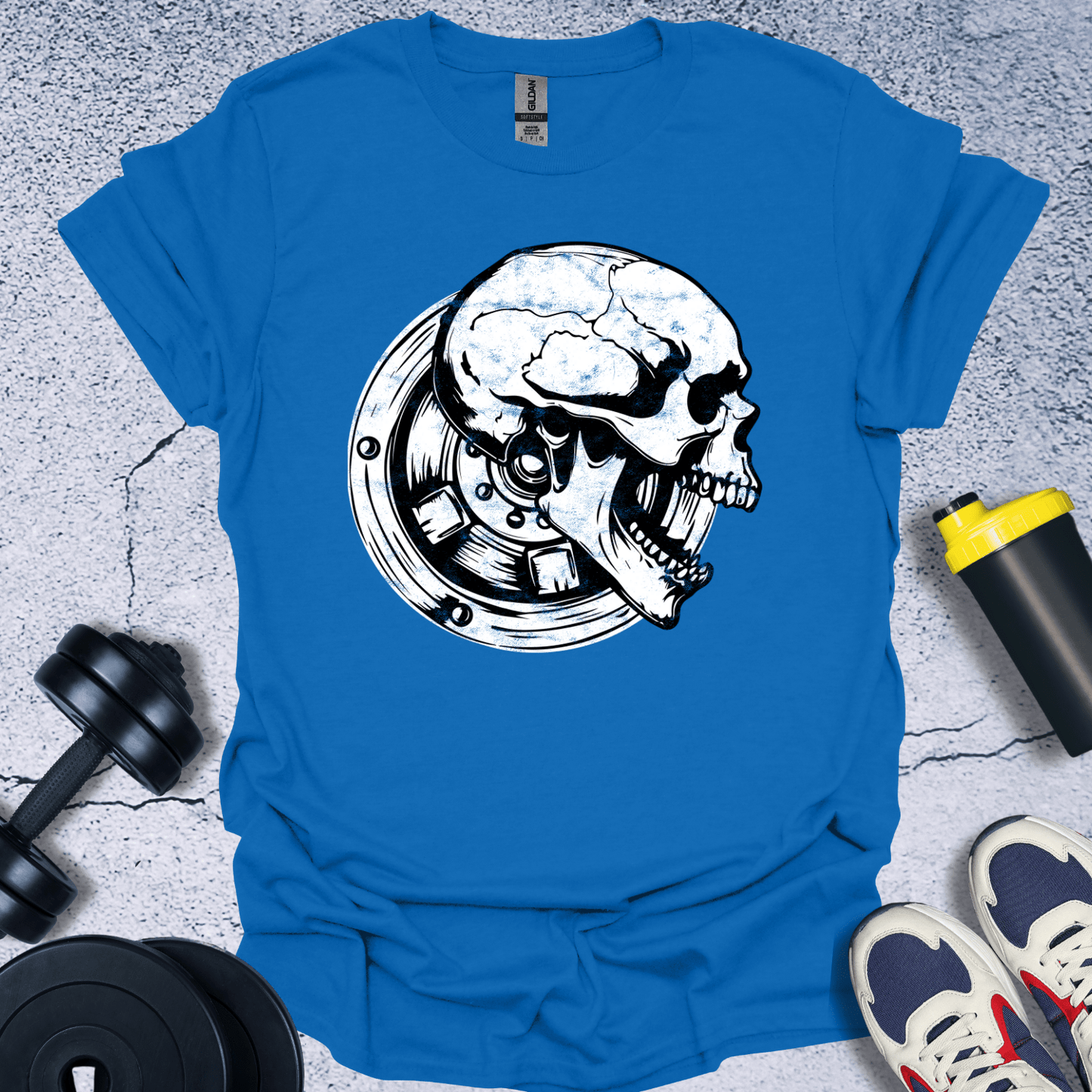 T-Shirt Royal / S Bumper Plates In Skull T-Shirt