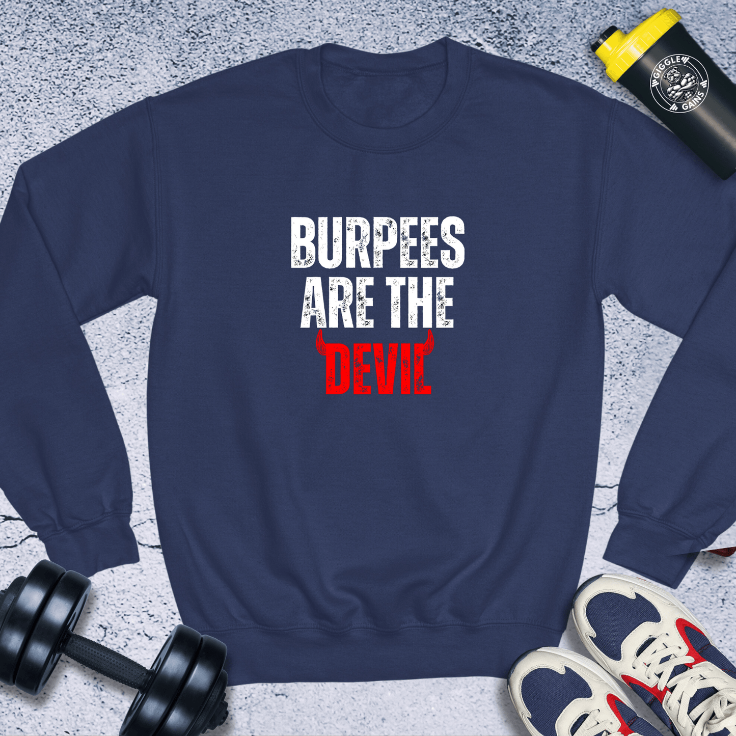 Sweatshirt Navy / S Burpees Are The Devil Crewneck