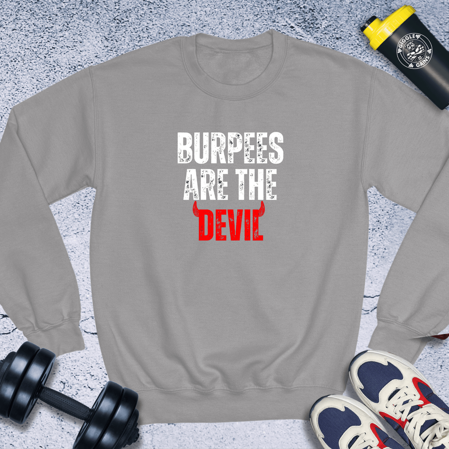 Sweatshirt Sport Grey / S Burpees Are The Devil Crewneck