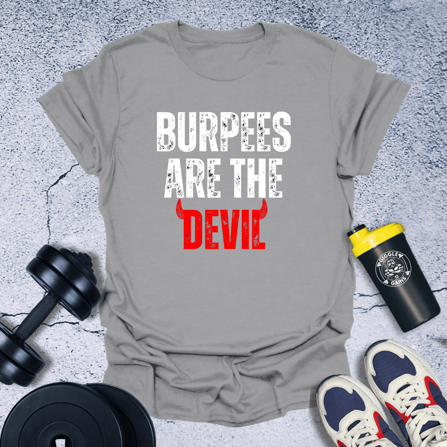 T-Shirt Sport Grey / S Burpees Are The Devil T-Shirt