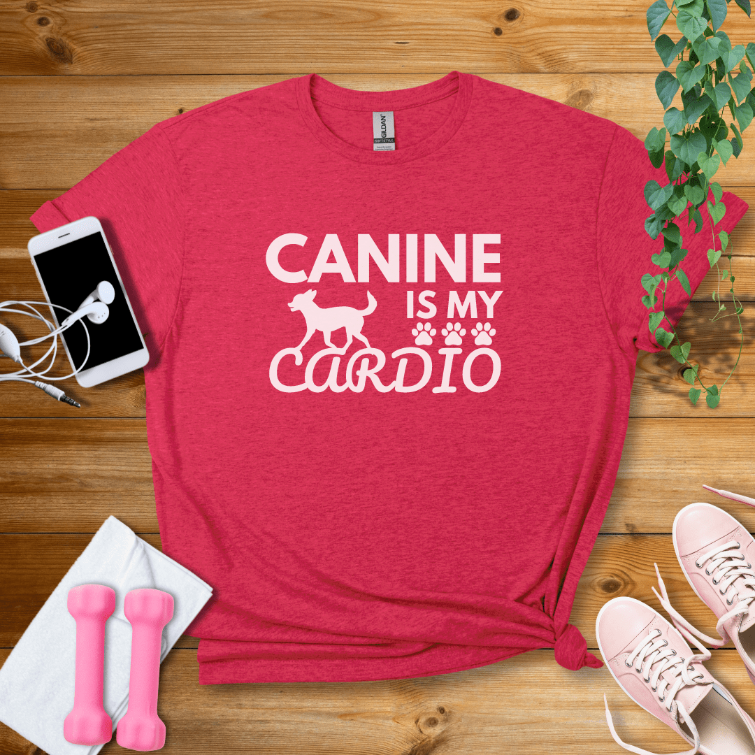 T-Shirt Heather Red / S Canine Is My Cardio T-Shirt