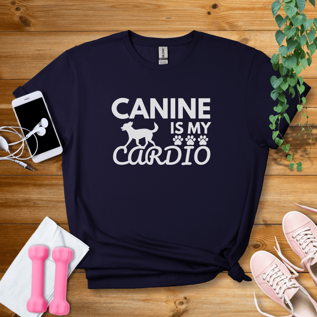 T-Shirt Navy / S Canine Is My Cardio T-Shirt