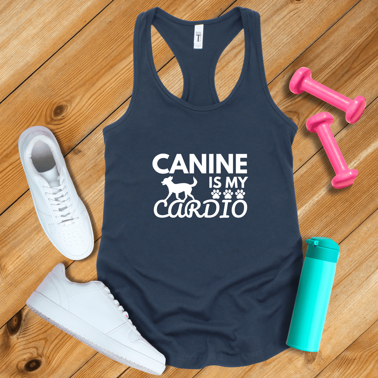 Tank Top Solid Midnight Navy / XS Canine Is My Cardio Tank Top