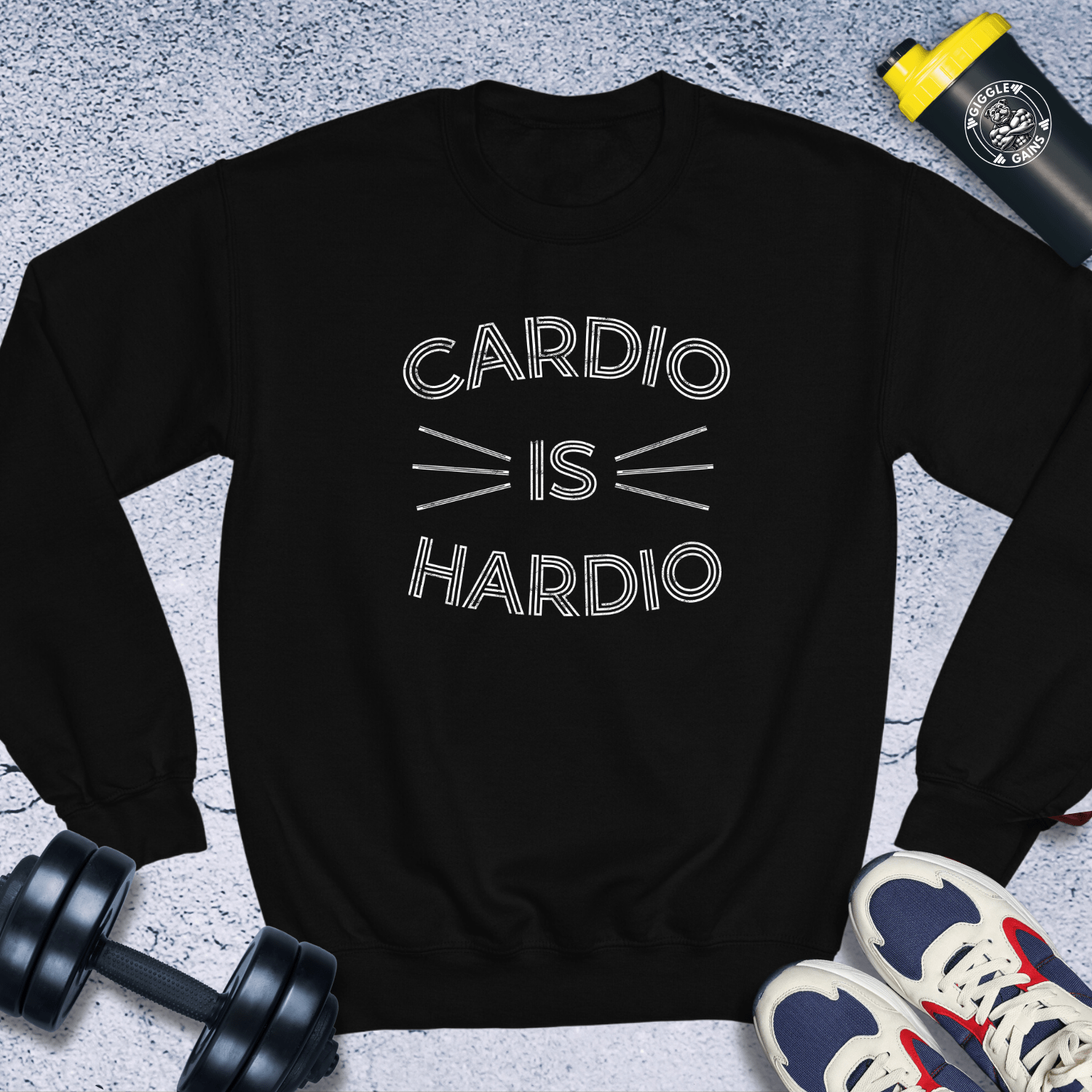 Sweatshirt Black / S Cardio Is Hardio Crewneck