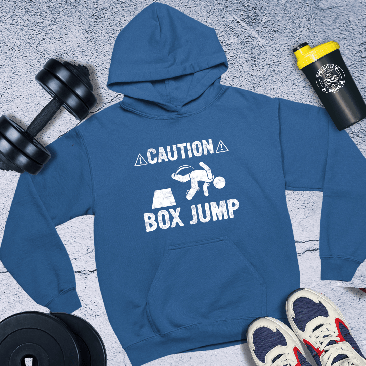 Hoodie Royal / S Caution Box Jump Hoodie