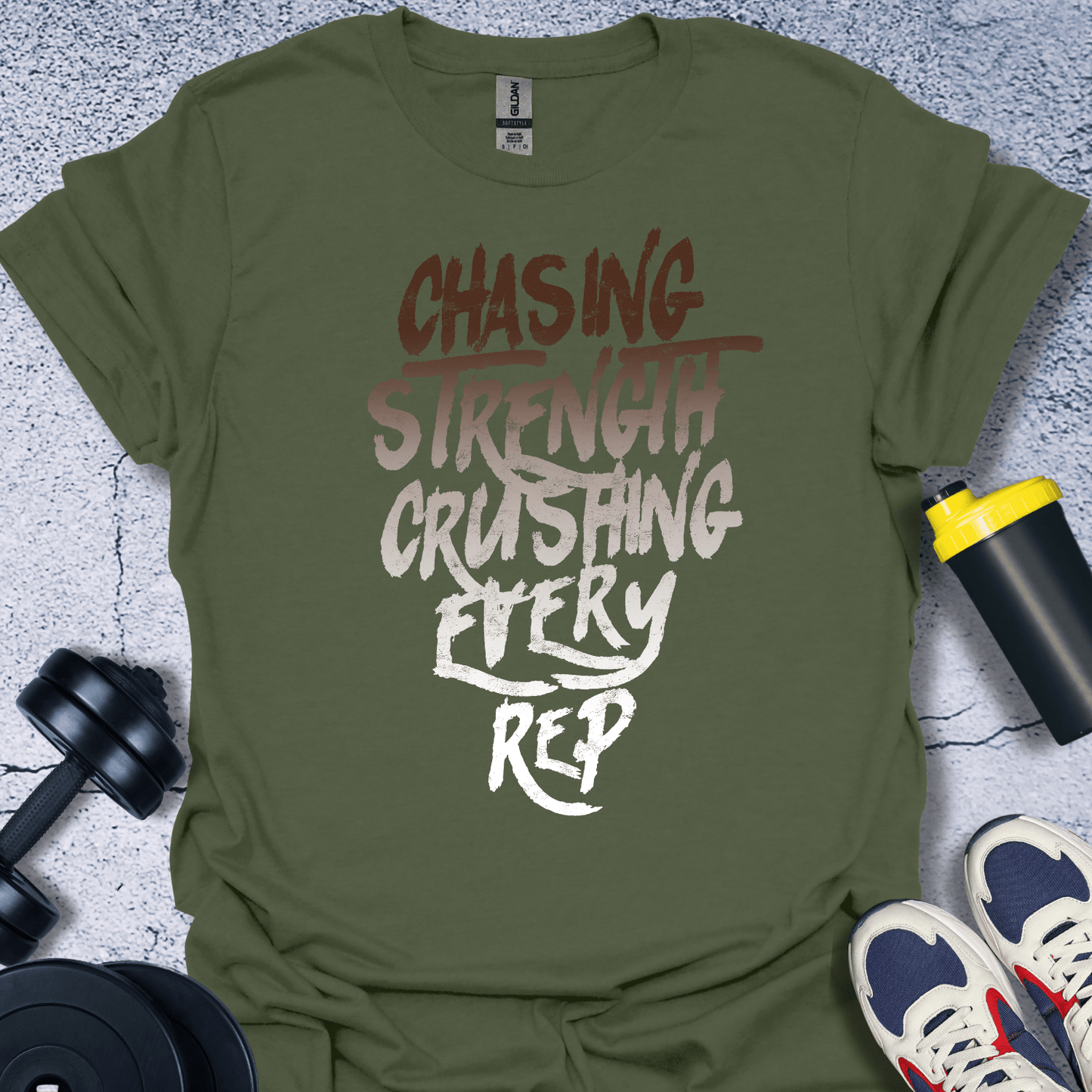 T-Shirt Military Green / S Chasing Strength T-Shirt