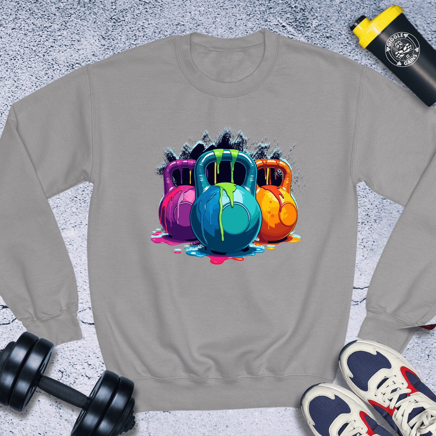 Sweatshirt Sport Grey / S Colorful Kettlebells Crewneck