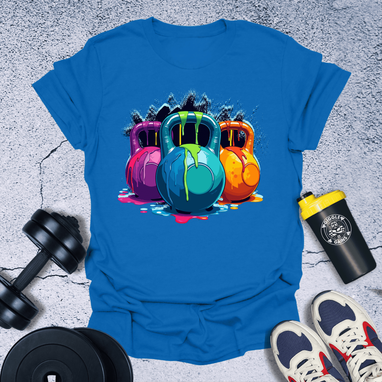 T-Shirt Royal / S Colorful Kettlebells T-Shirt