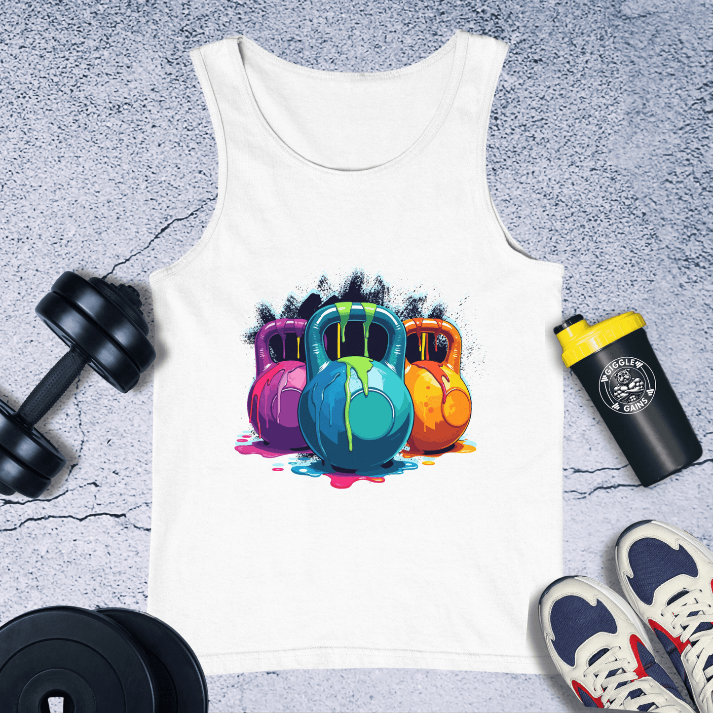 Tank Top White / XS Colorful Kettlebells Tank Top