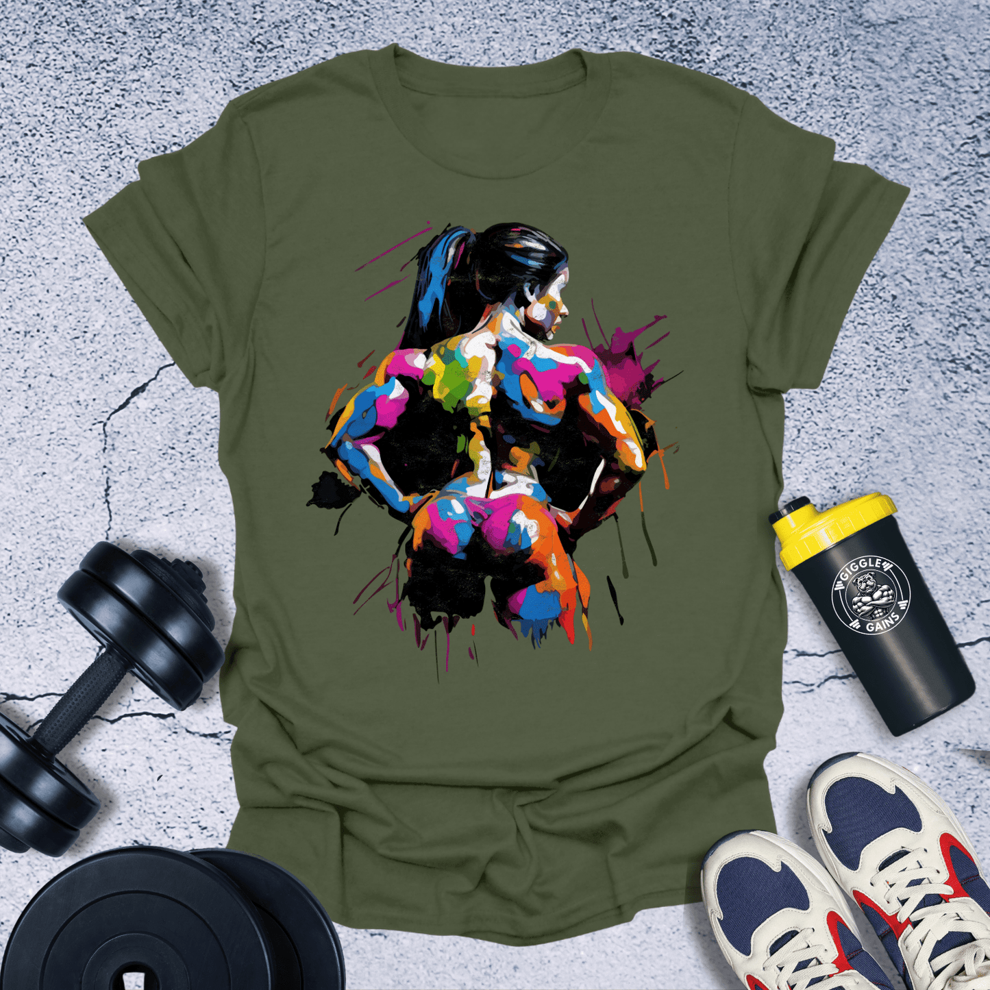 T-Shirt Military Green / S Colorful Strength T-Shirt