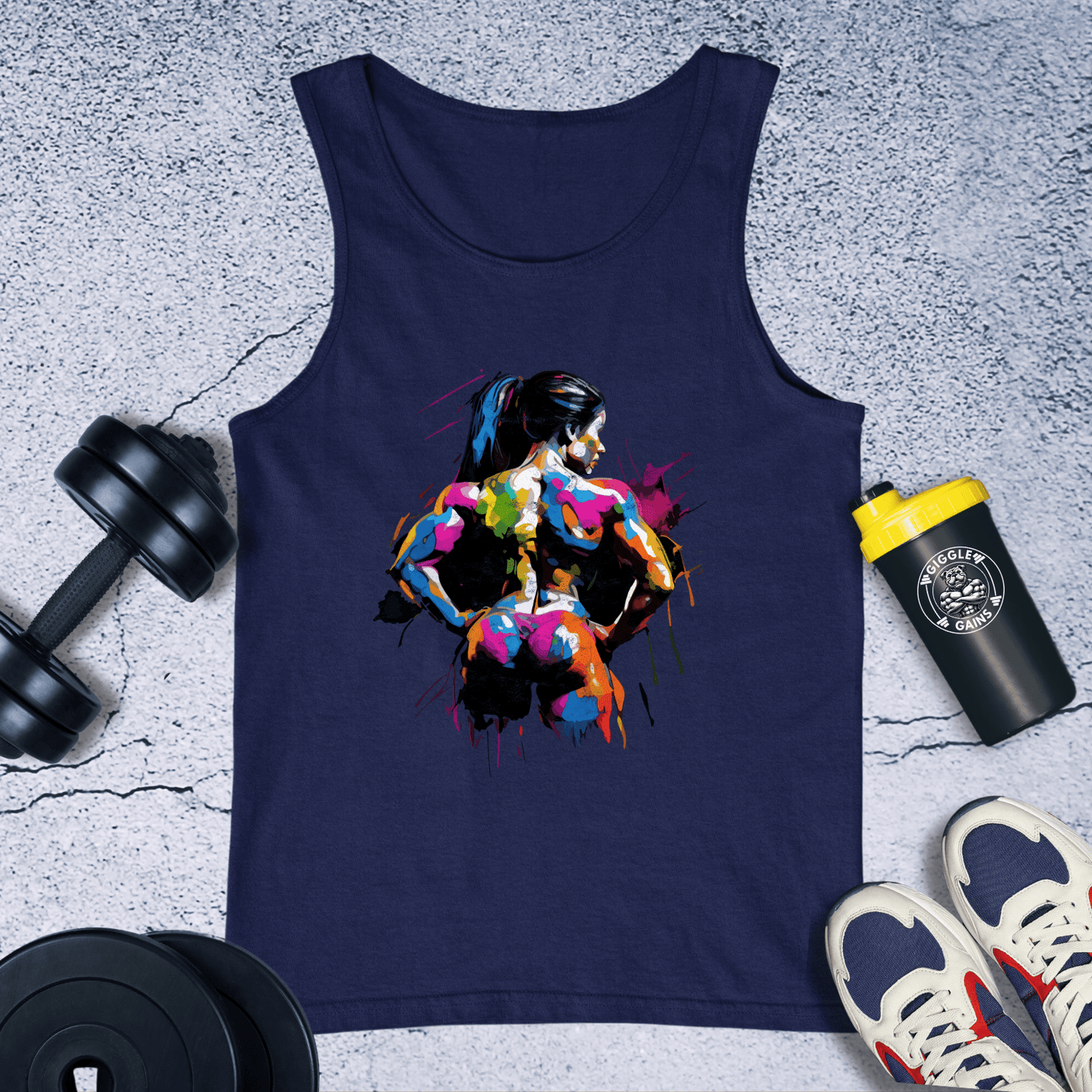 Tank Top Navy / XS Colorful Strength Tank Top